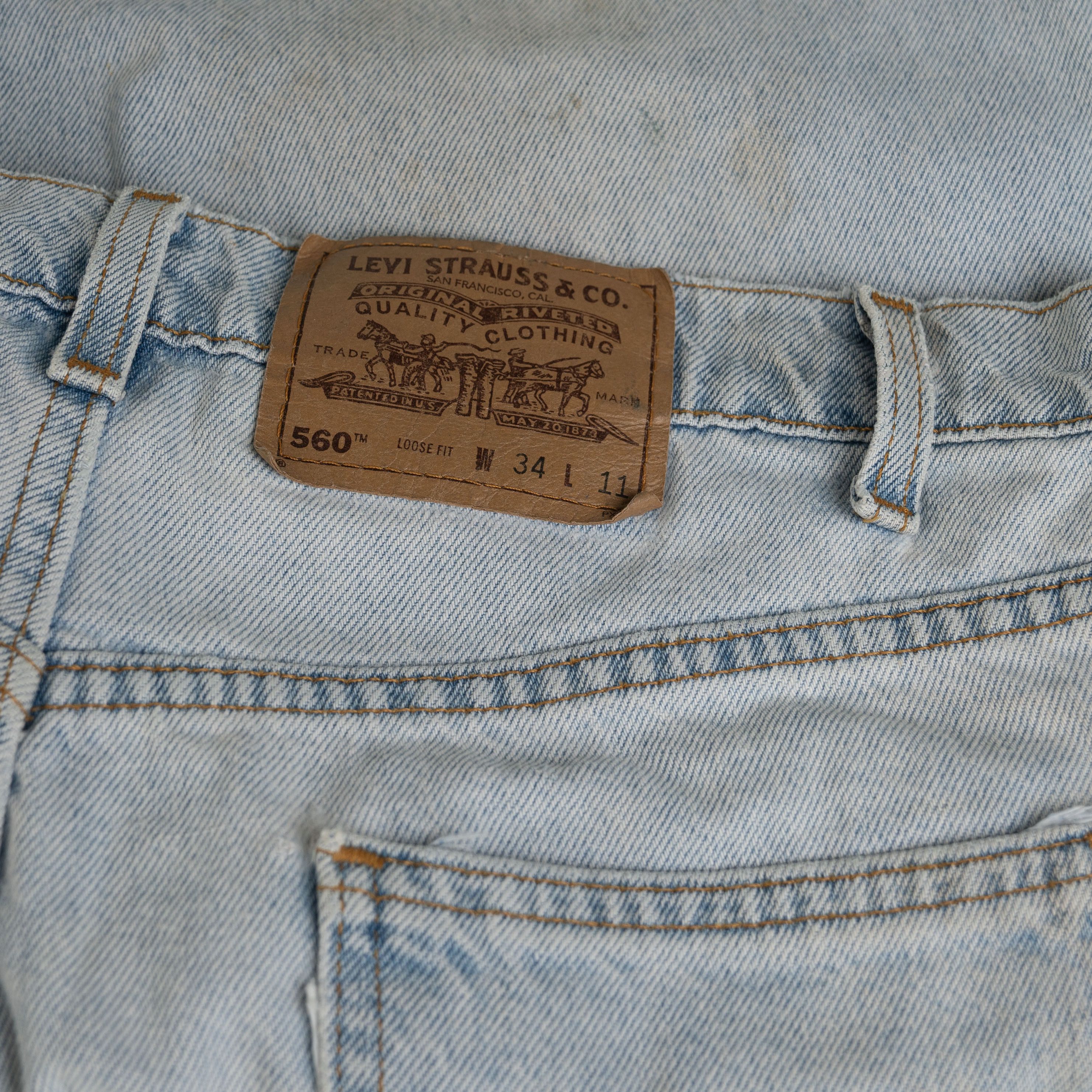 Levi's Vintage 1990's Levi's Paint Splatter Distressed Denim Shorts Size US 34 / EU 50 - 3 Thumbnail