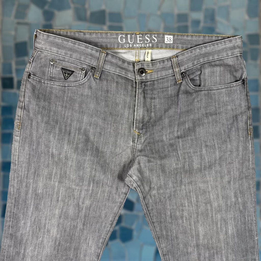Guess VINTAGE Guess Lincoln Jeans 38x30 Premium Slim Straight 90s Raw Wash Jeans Mens Regular 38 Gray Size US 38 / EU 54 - 1 Thumbnail