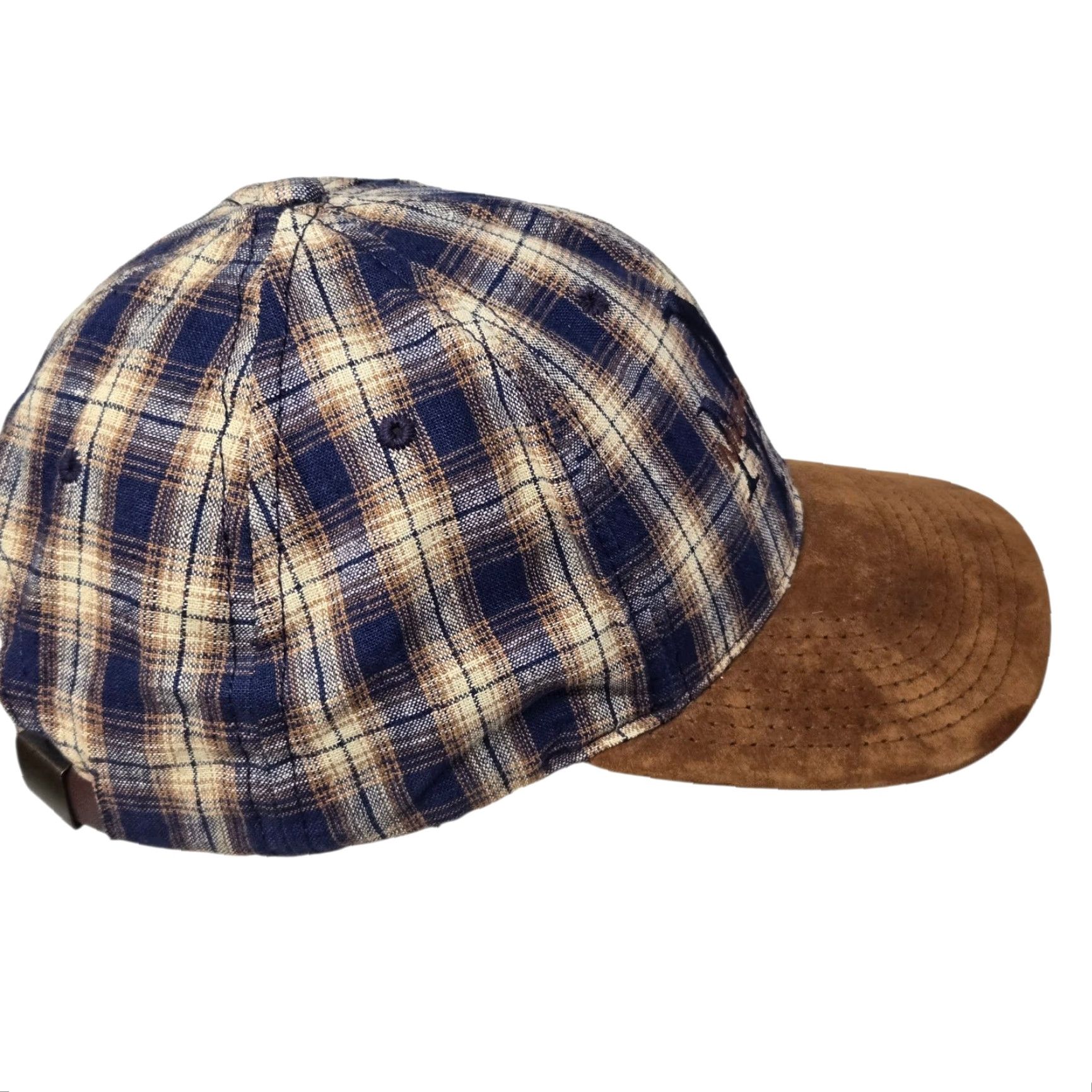Disney VINTAGE Disney Mickey Mouse Hat Plaid Strapback Cap Baseball 90s Tan OSFA Unisex Adults Mens Womens Size ONE SIZE - 5 Thumbnail
