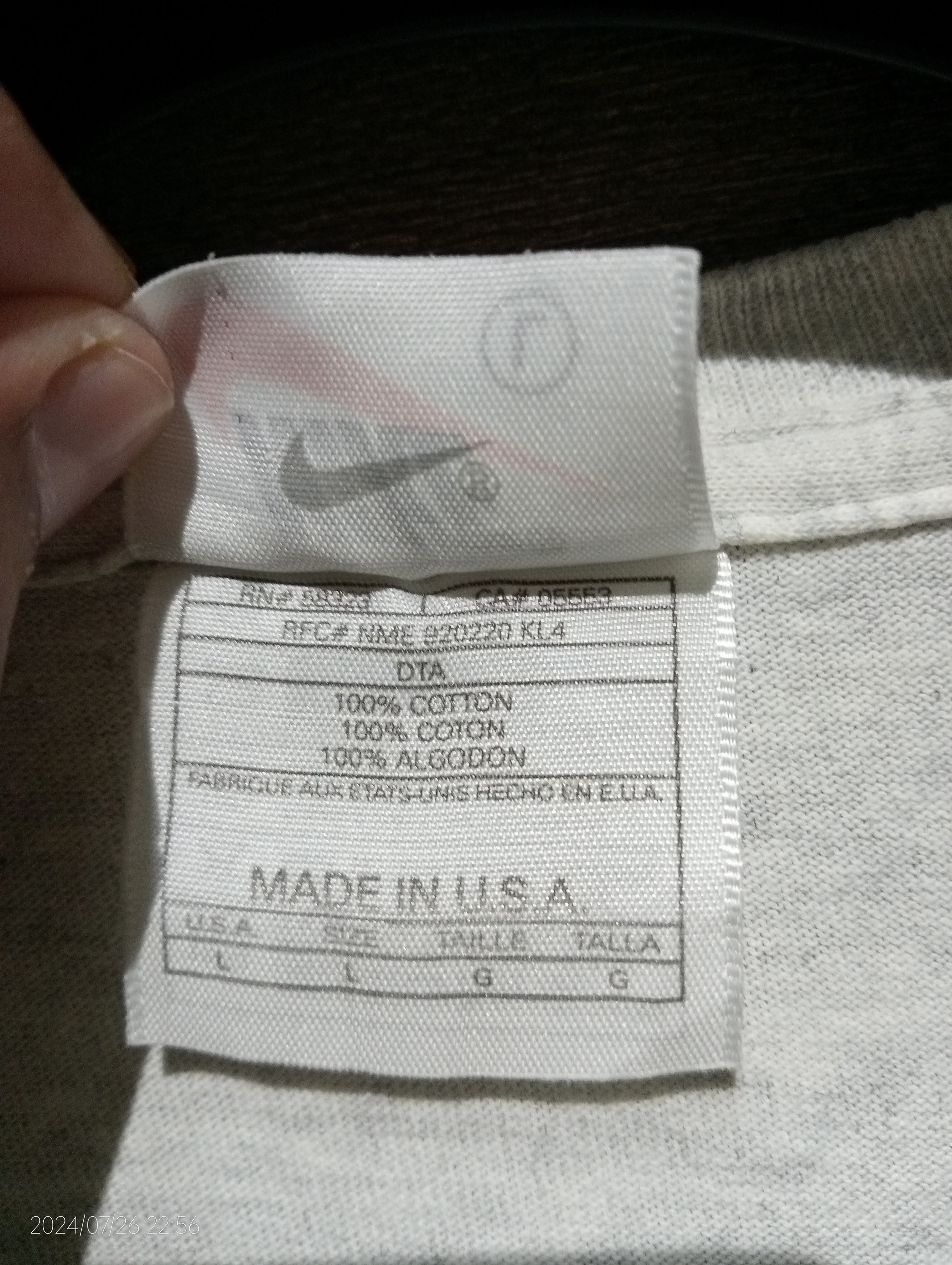 Nike Vintage '90s Nike Big Logo Tee Made in USA Size US L / EU 52-54 / 3 - 5 Thumbnail