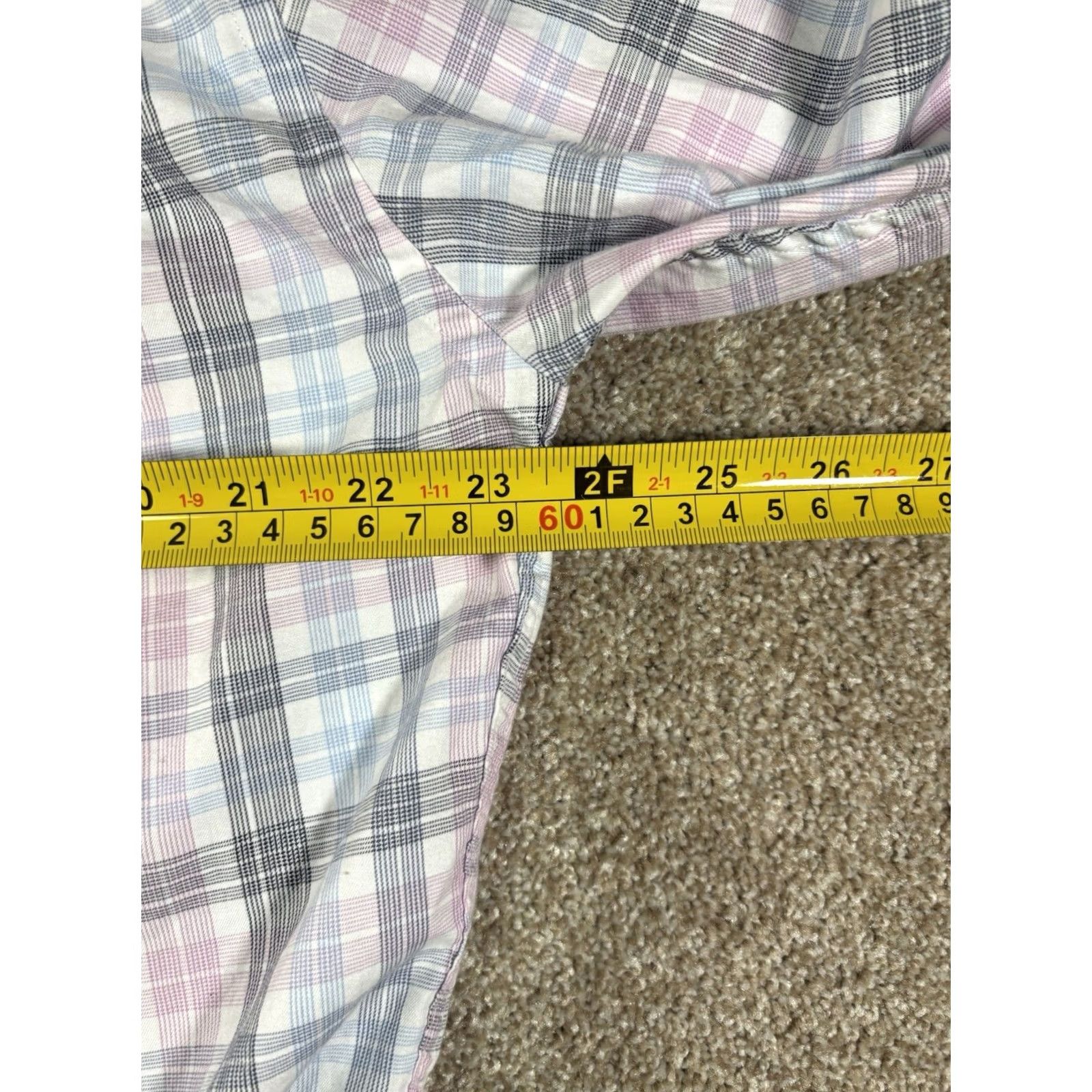 Peter Millar Peter Millar Dress Shirt Mens Large Blue Plaid Check Button Up 100% Cotton Regular Long Sleeve White Collar Mens Shirt Size 42R - 8 Thumbnail