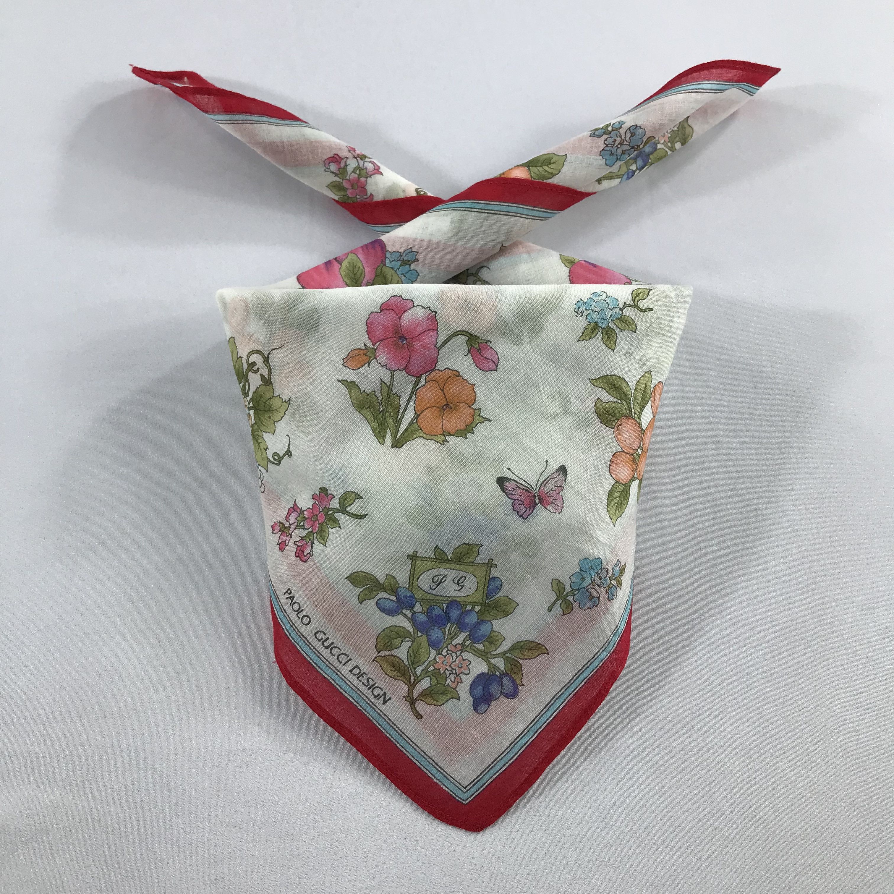 Paolo Gucci × Vintage Paolo Gucci Bandana / Handkerchief / Neckerchief - S2286 Size ONE SIZE - 3 Thumbnail