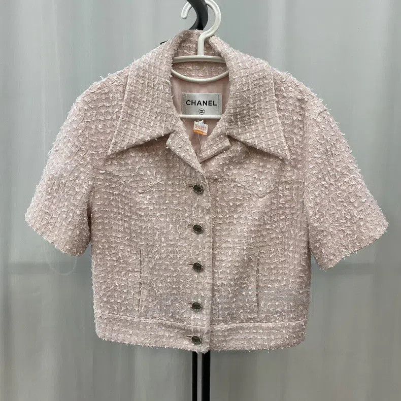 Chanel Chanel Tweed pink short-sleeved coat Size XS / US 0-2 / IT 36-38 - 1 Thumbnail