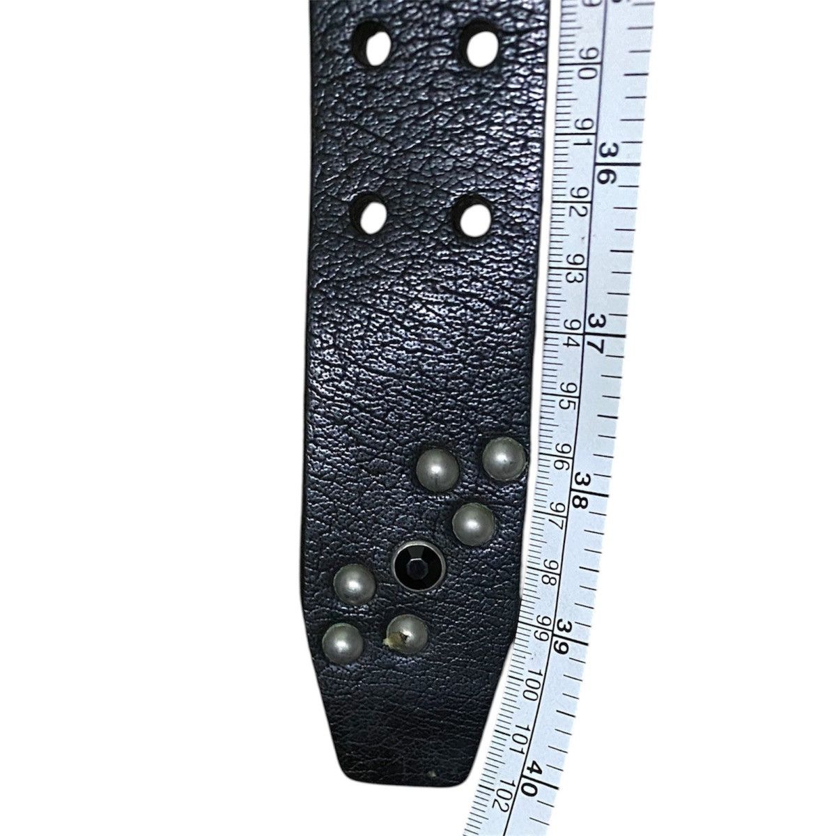 Japanese Brand Handmade Japanese Snakeskin Leather Studded Belt Size ONE SIZE - 10 Thumbnail