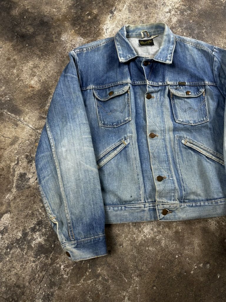 Wrangler 70s Vintage Wrangler Faded Denim Trucker Jacket Size US M / EU 48-50 / 2 - 2 Thumbnail