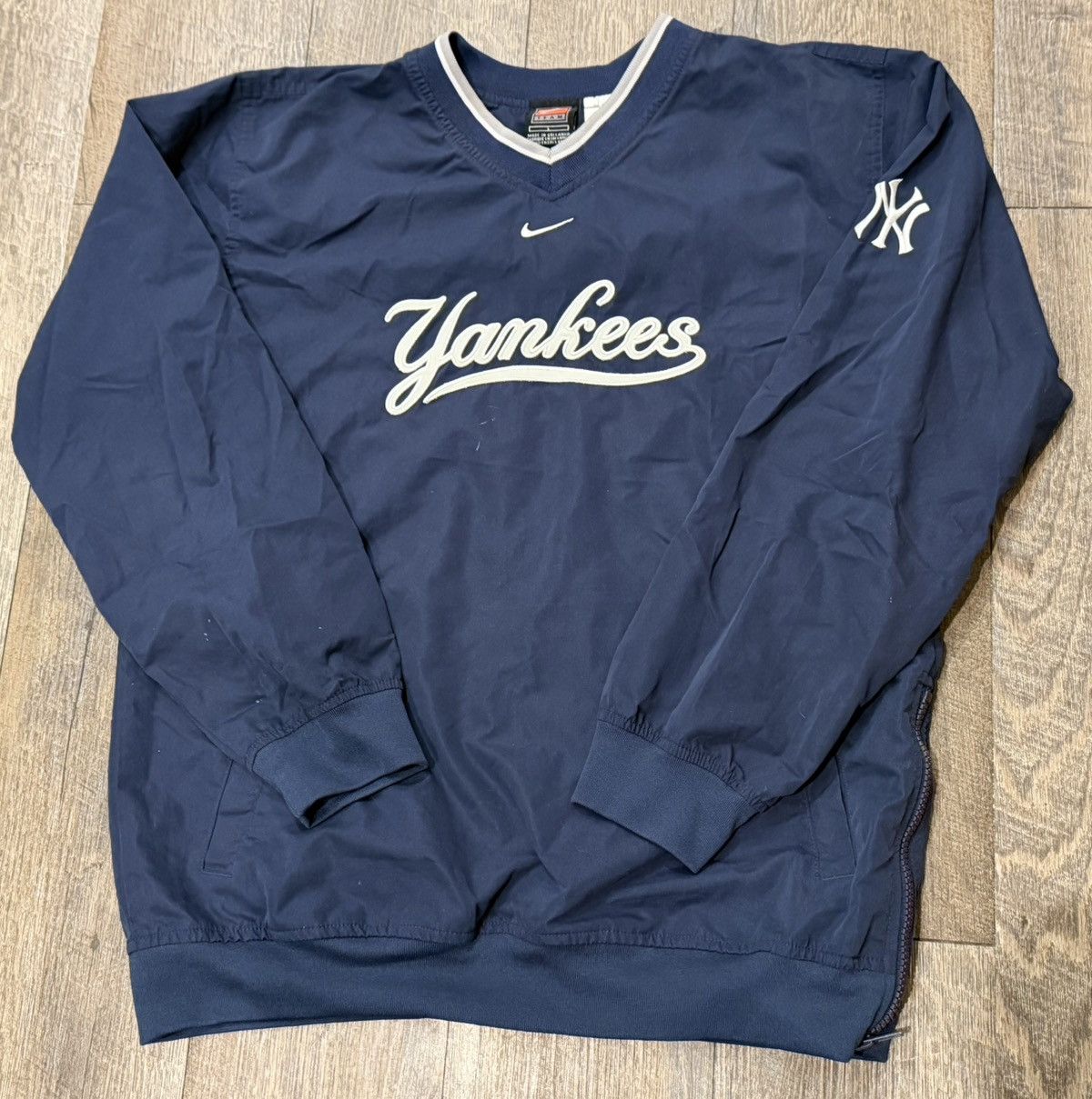 New York Yankees Vintage Nike Team New York Yankees Windbreaker Jacket Size L / US 10 / IT 46 - 1 Thumbnail