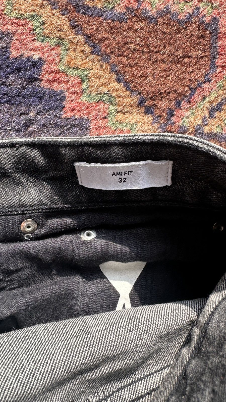 AMI AMI Paris Washed Denim Pant, Dark Grey Size US 32 / EU 48 - 5 Thumbnail