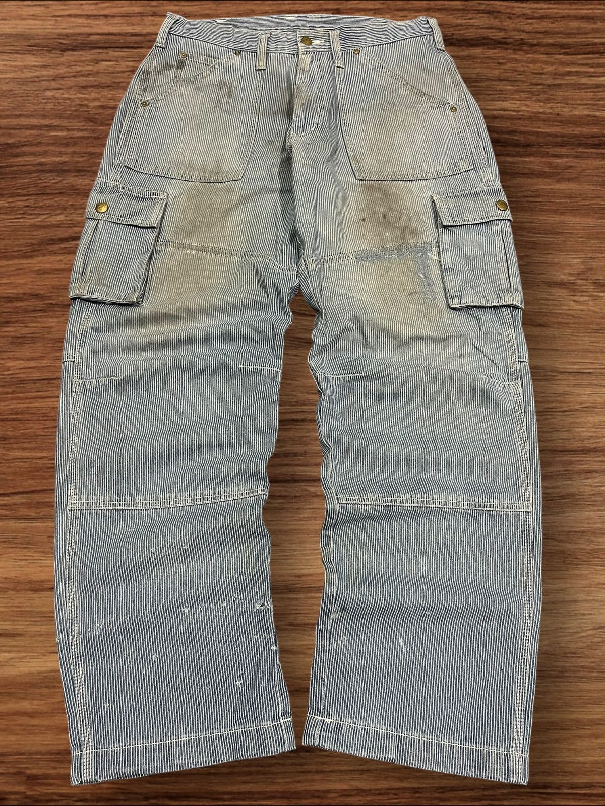 Carhartt × Vintage Vintage Dogman Wabash Carpenter Cargo Rusty Blue Wash Pants Size US 32 / EU 48 - 1 Thumbnail