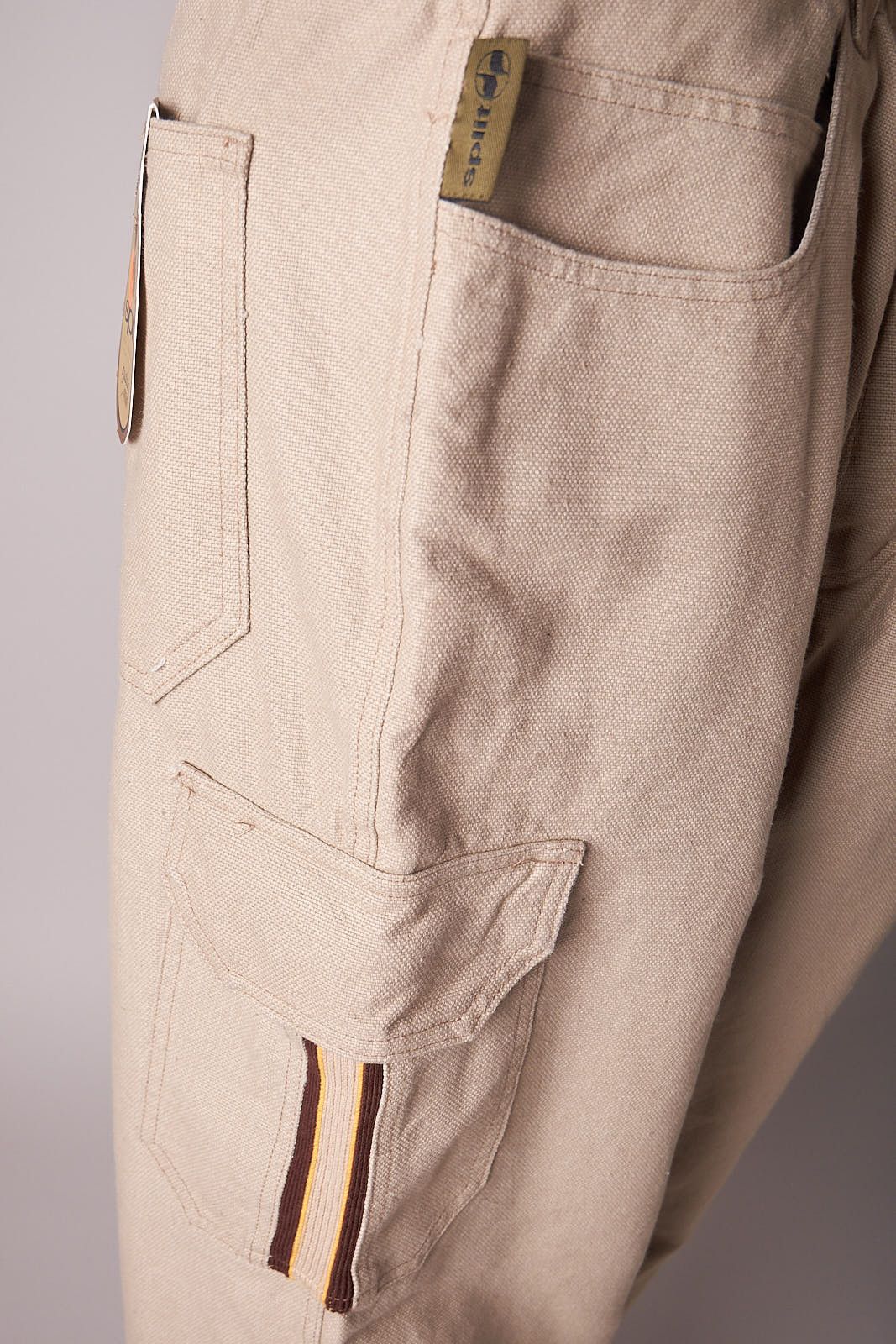 Split 1990s Deadstock Tan Wide Split Skateboarding Cargo Pants Size US 36 / EU 52 - 6 Thumbnail