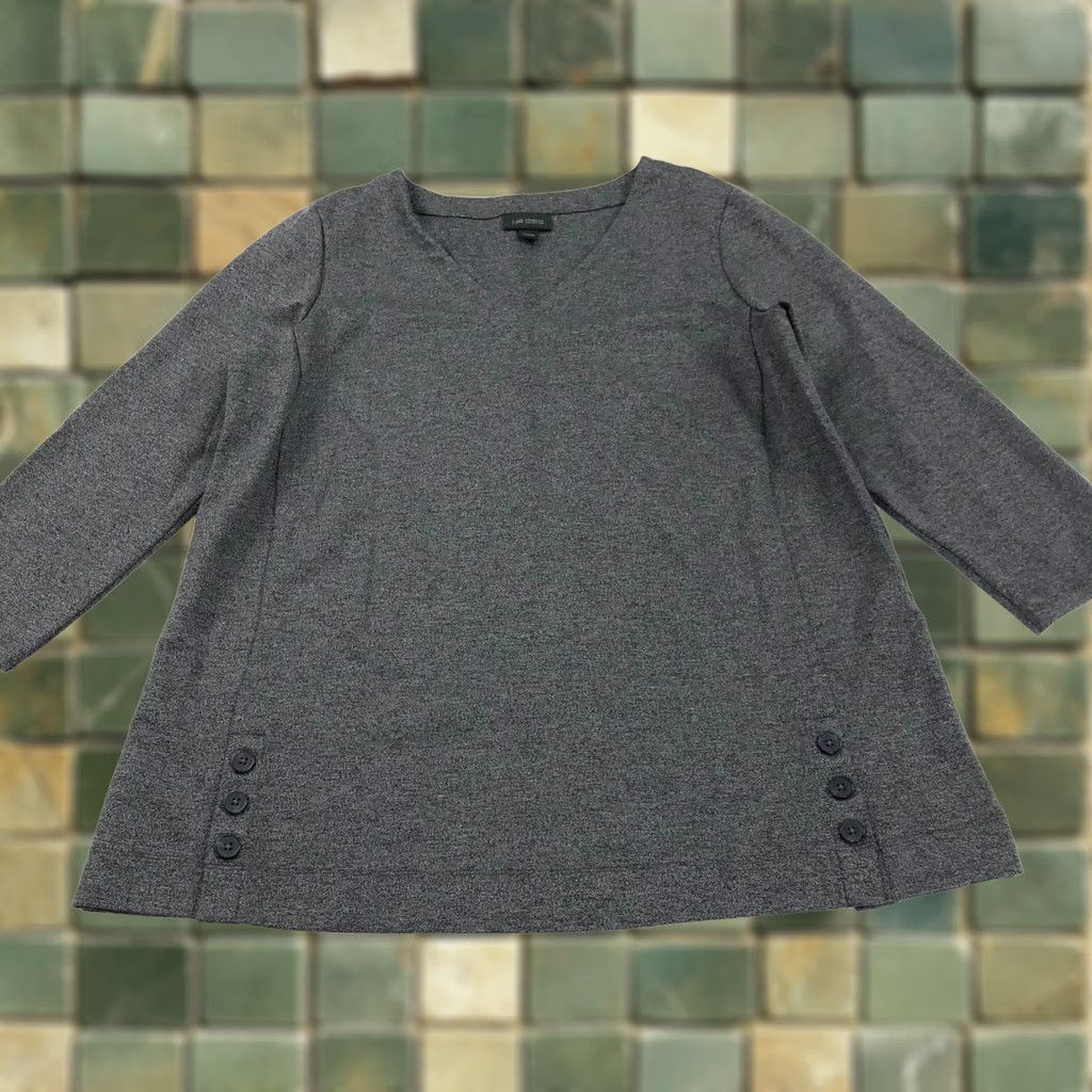 J. Jill J.Jill Gray Rayon Pullover Long Sleeve Collection Top Blouse Small Size S / US 4 / IT 40 - 1 Thumbnail
