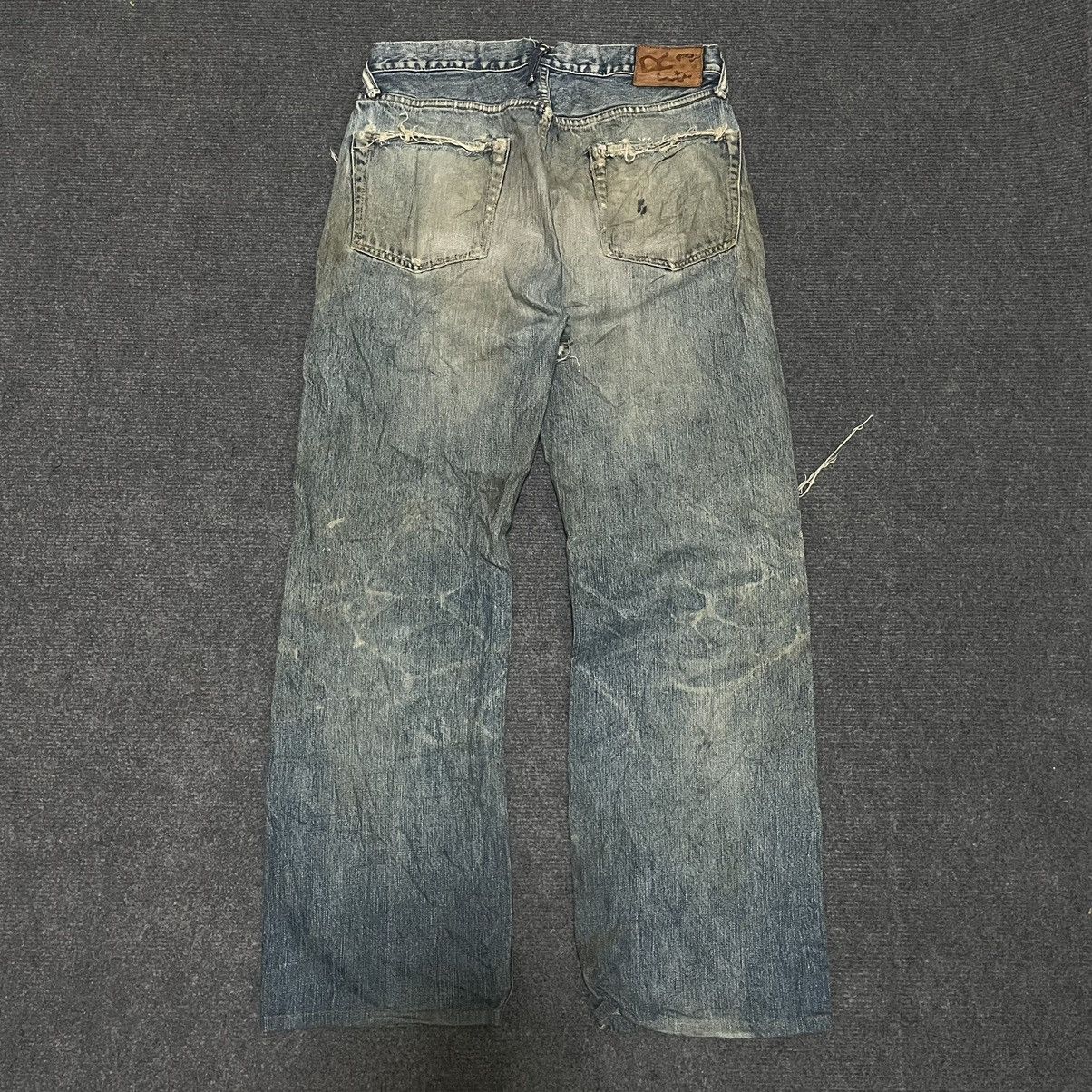 45rpm × Japanese Brand 45 Rpm Selvedge Buttonfly Distressed Jeans Hysterics LGB Size US 30 / EU 46 - 9 Thumbnail