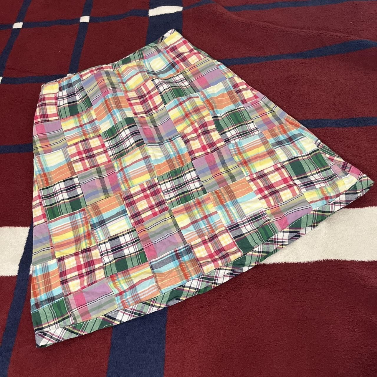 L.L. Bean L.L.Bean multi-coloured plaid Cotton Patch Madras skirt Size 25" / US 0 / IT 36 - 1 Thumbnail