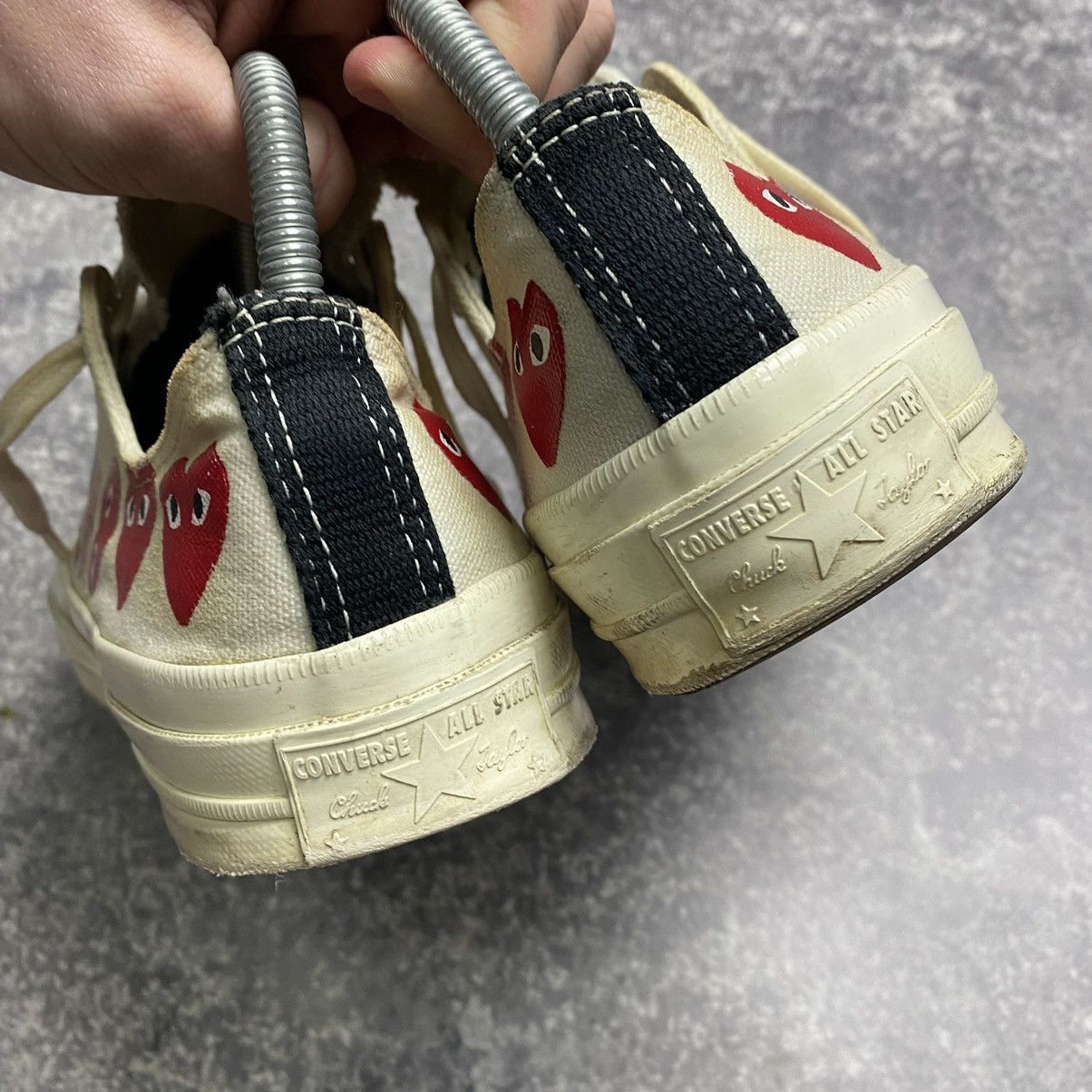 Comme des Garcons PLAY Rare Play Comme Des Garçons Monogramm logo sneakers Size US 7 / EU 40 - 11 Thumbnail