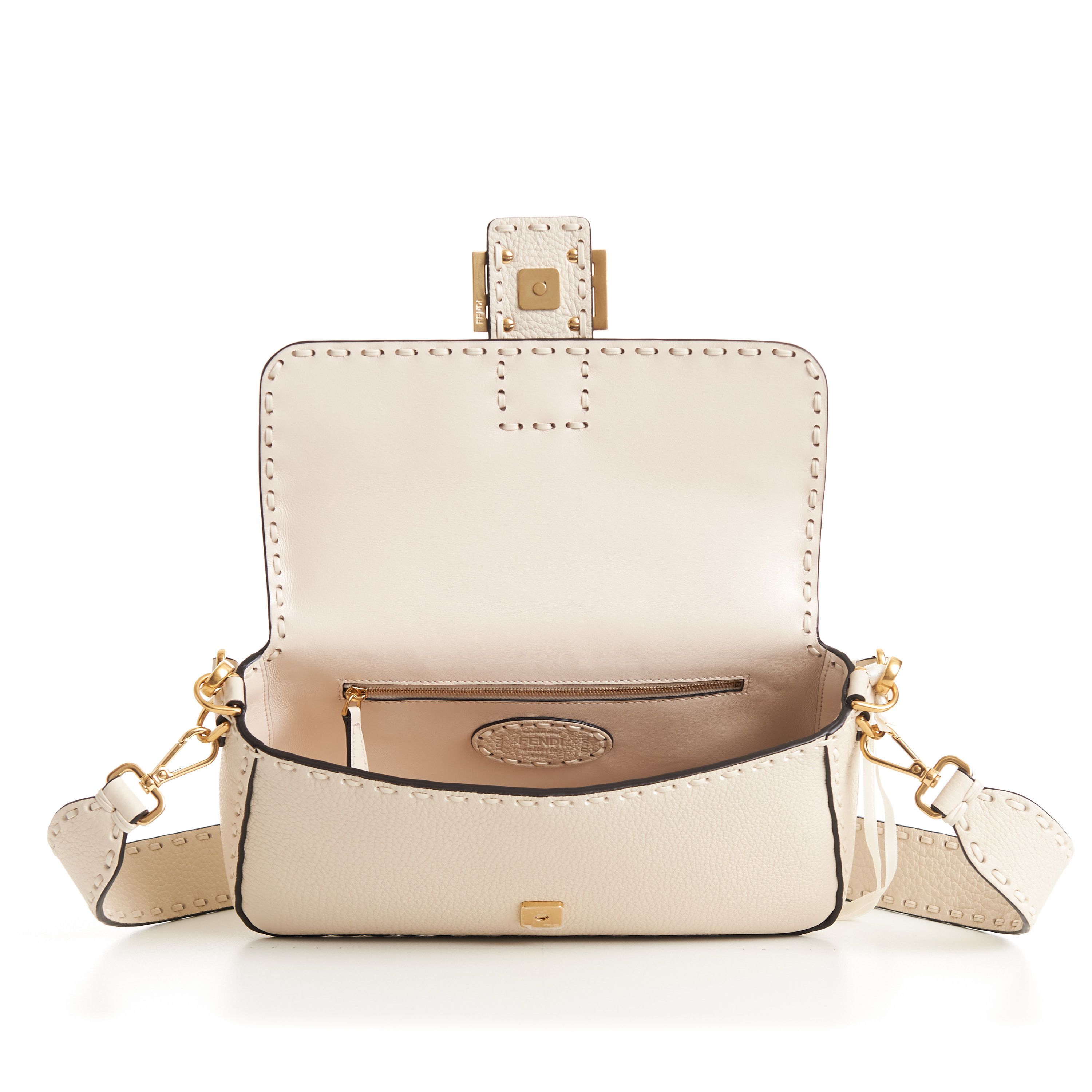 Fendi Baguette - Camellia Selleria Bag With Oversize Topstitching Size ONE SIZE - 18 Thumbnail