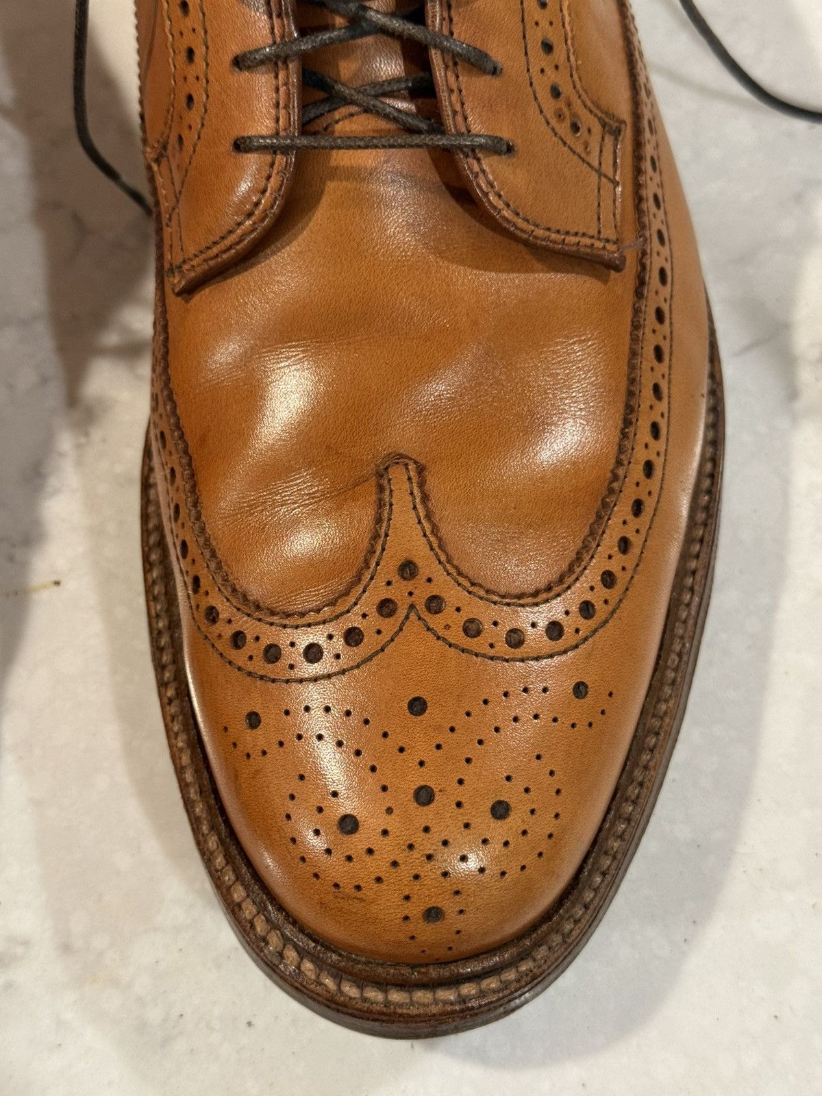 Alden × J.Crew Alden 97641 Burnished Tan Calfskin Long Wing Blucher Size US 10.5 / EU 43-44 - 5 Thumbnail