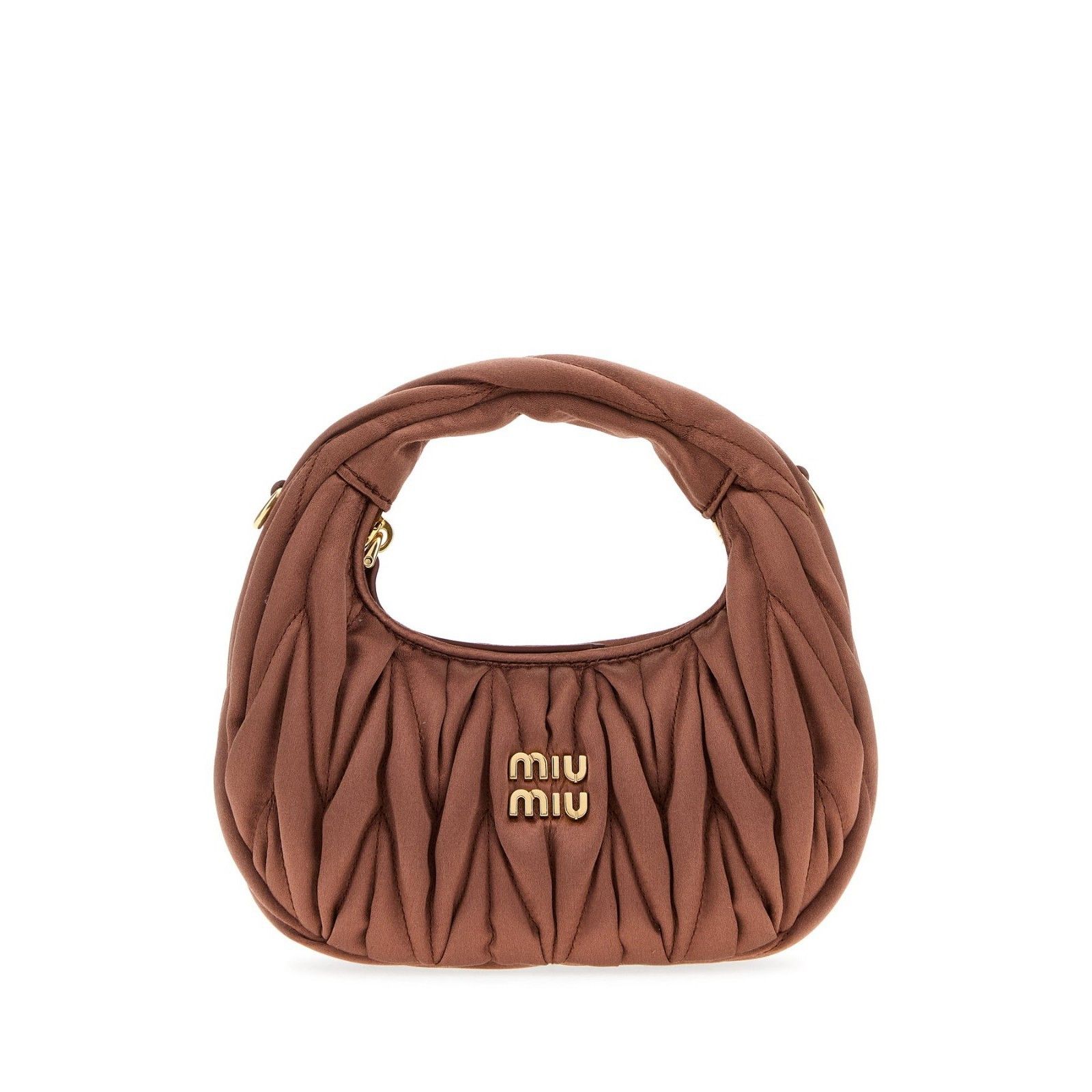 Miu Miu MIU MIU Wander Mini Cocoa Brown Hobo Bag New And Authentic Size ONE SIZE - 1 Thumbnail