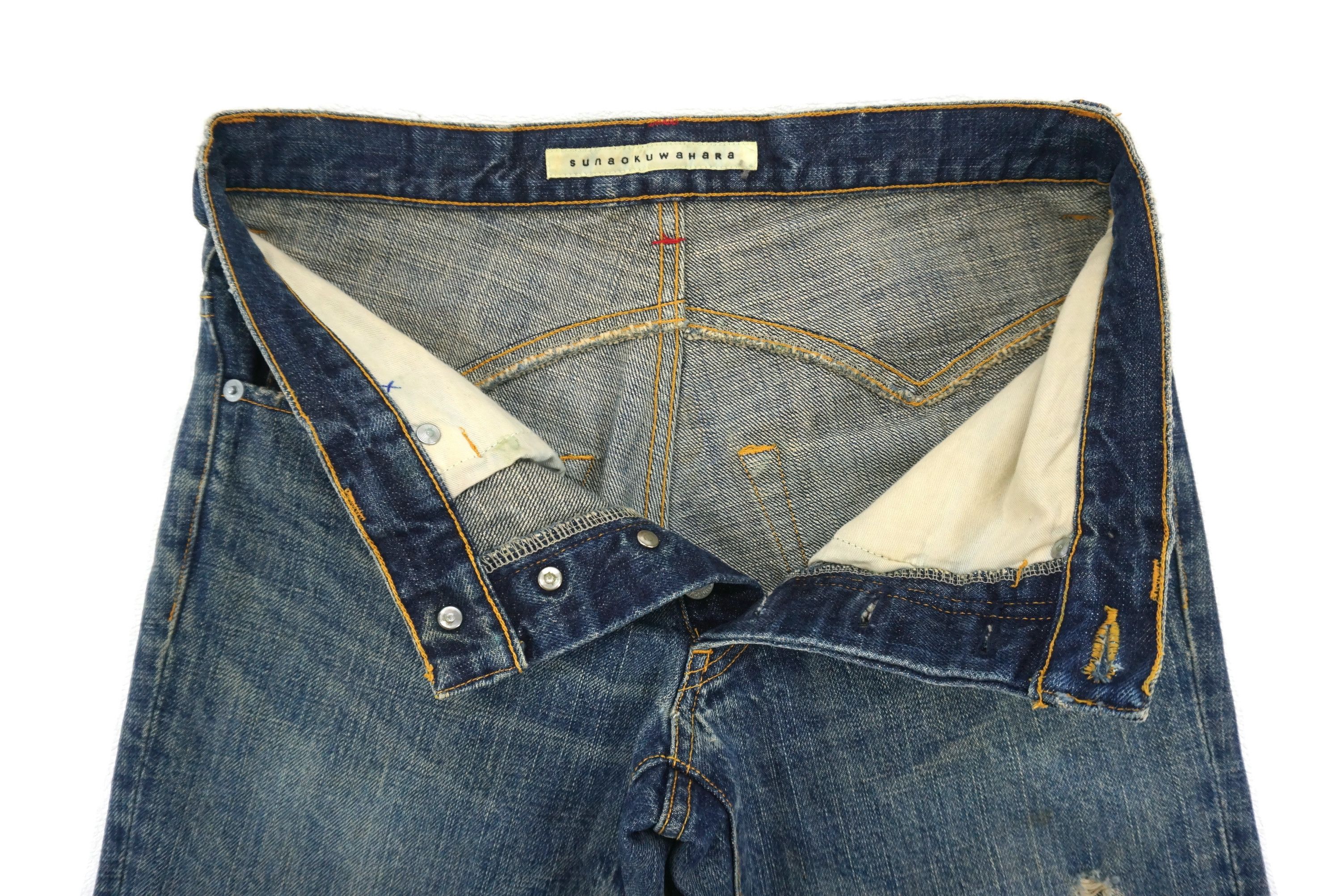 Japanese Brand Sunao Kuwahara Jeans W30xL29.5 Low-Rise Straight Leg Denim Size 27" / US 4 / IT 40 - 12 Thumbnail