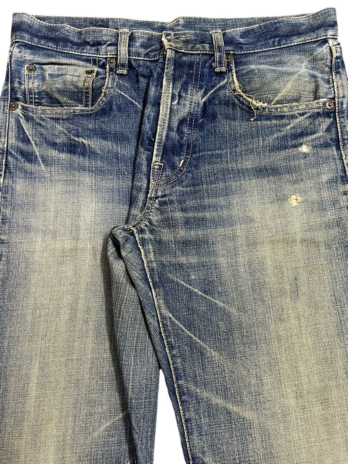 semanticdesign Vintage Japanese Brand Blue Faded Wash Distress Style Jeans Size US 30 / EU 46 - 4 Thumbnail