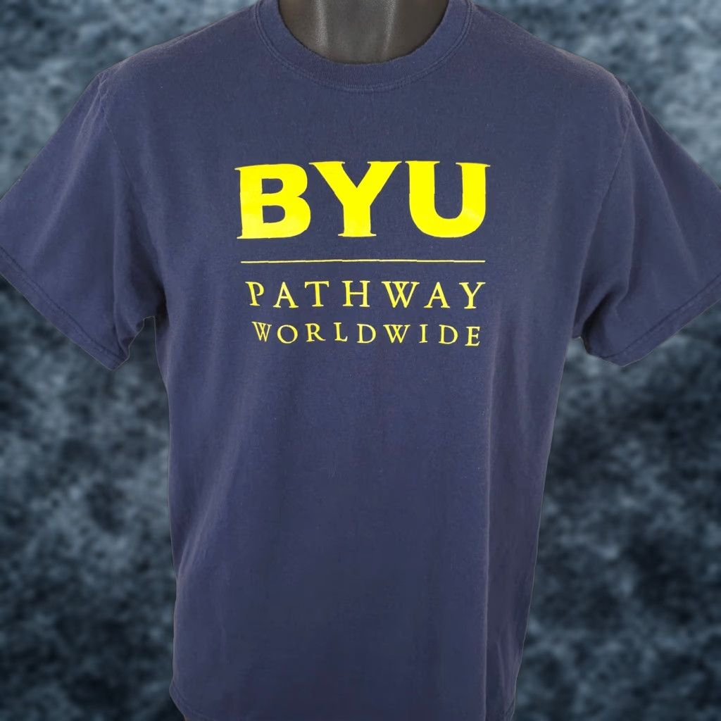 Port & Company VINTAGE? No — Brigham Young University T Shirt Mens Size Medium Blue Pathway Worldwide BYU Size US M / EU 48-50 / 2 - 1 Thumbnail