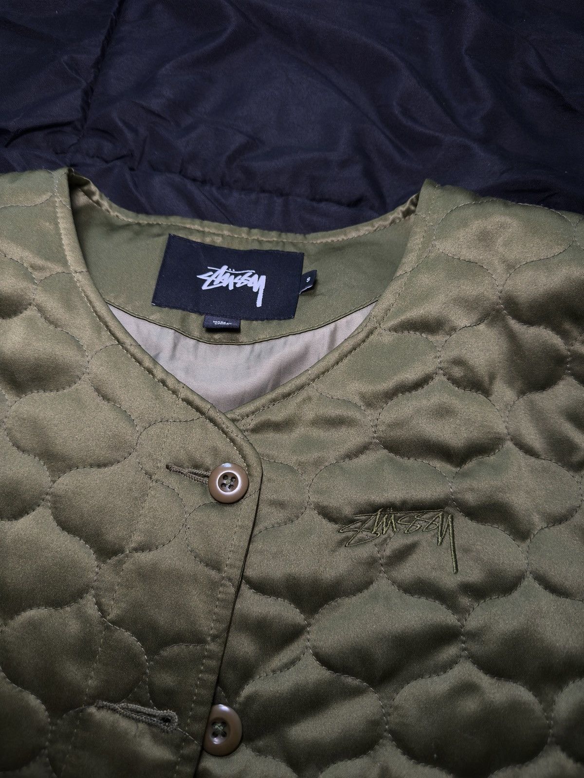 Stussy × Vintage Green Stussy Military Liner Jacket Size US S / EU 44-46 / 1 - 6 Thumbnail