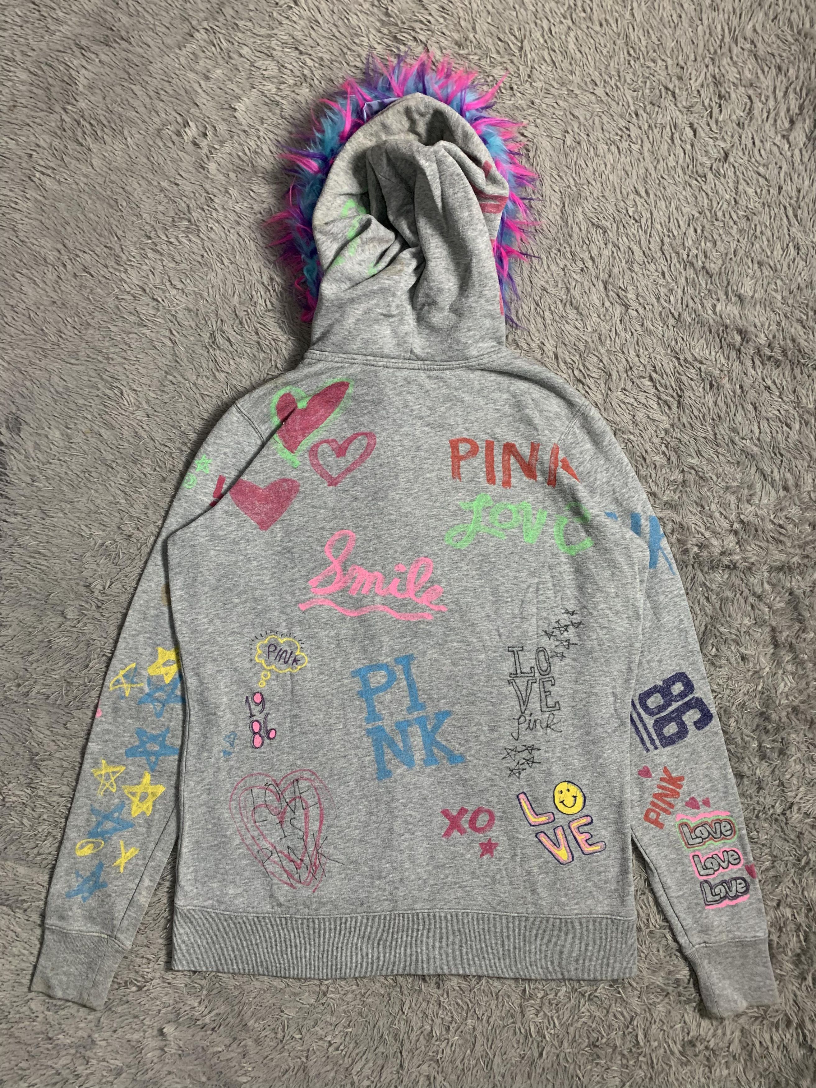 Japanese Brand Crazy Punk and Love Japan Harajuku Fur Hoodie Size US M / EU 48-50 / 2 - 2 Thumbnail