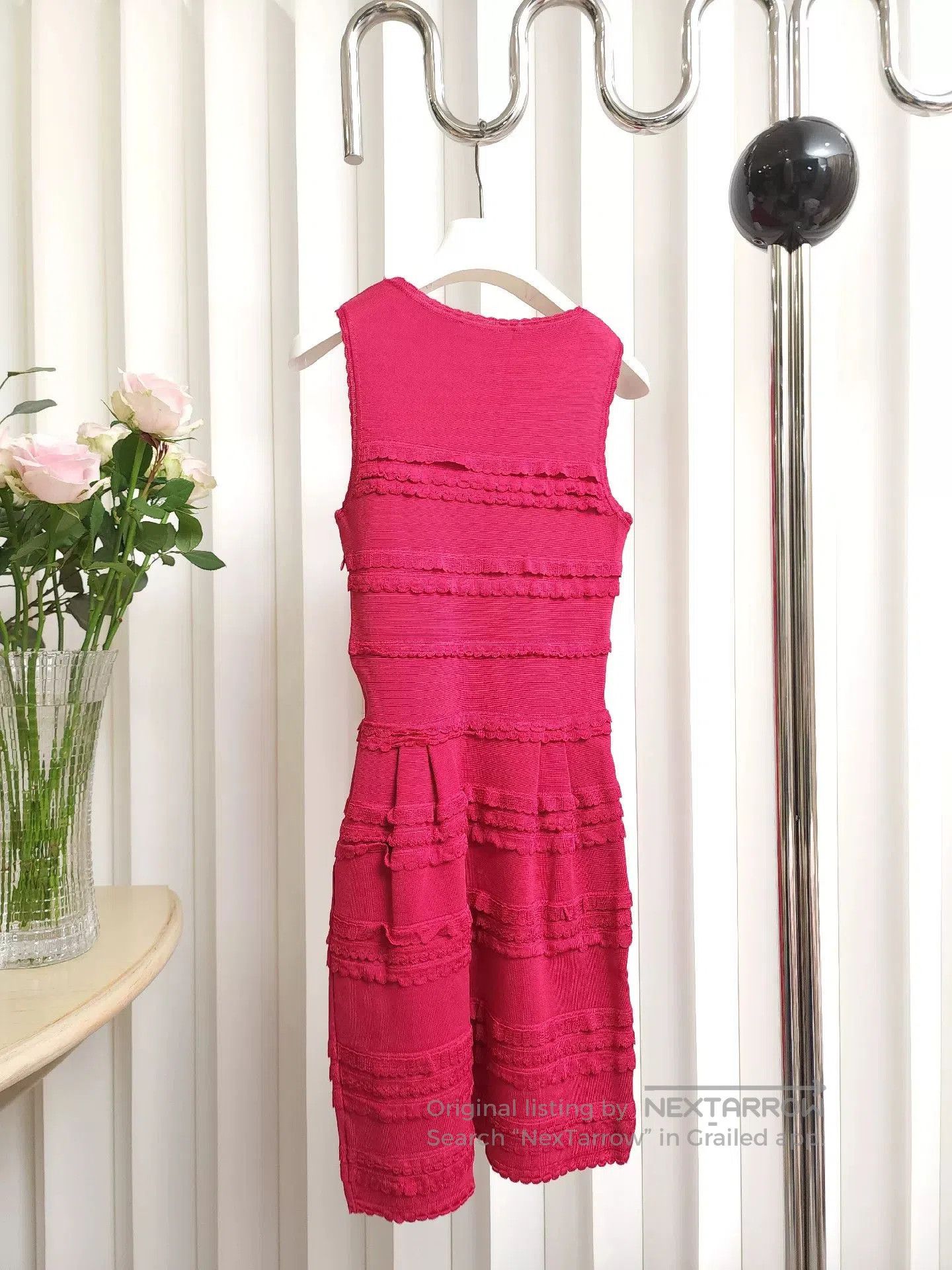 Dior dior layered knit dress in pink. Size M / US 6-8 / IT 42-44 - 2 Thumbnail