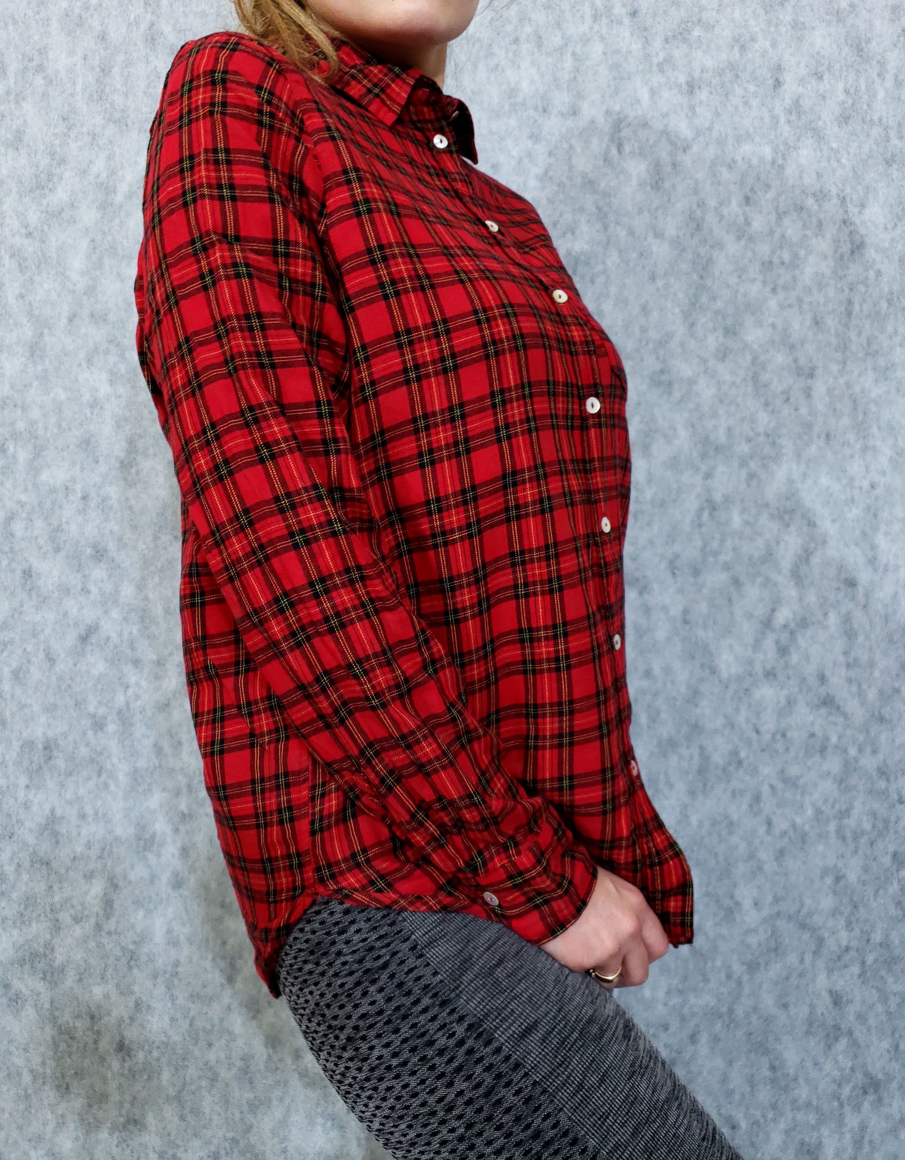 H&M H&M Checkered coton Long Sleeve Collared Top Shirt Size M / US 6-8 / IT 42-44 - 7 Thumbnail