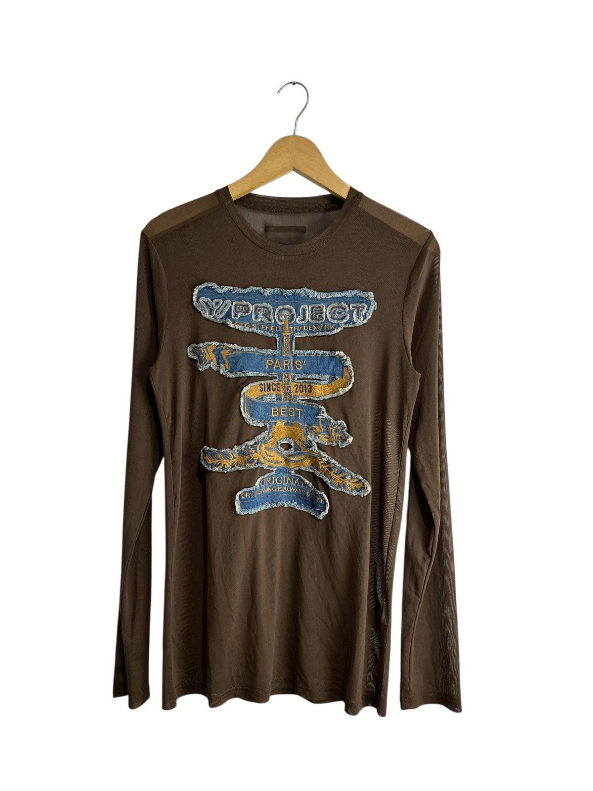 Y/Project Y/Project 2013 ‘Paris’ Best’ Mesh T-Shirt in Brown/Blue Size US S / EU 44-46 / 1 - 1 Thumbnail