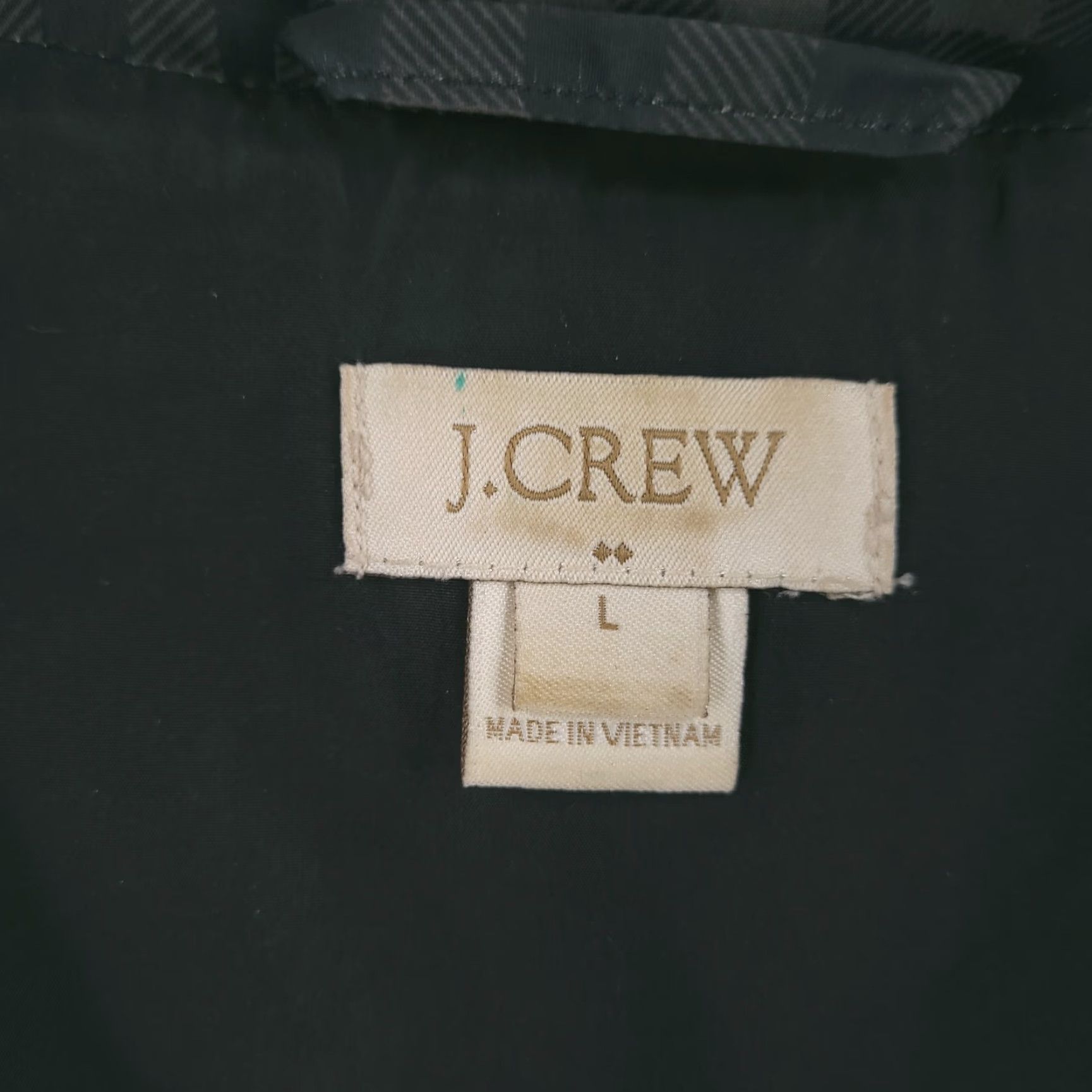 J.Crew J.CREW Puffer Vest Women Large Gray Down Puffer Jacket Vest Mockneck Herringbone Style, US Size L Womens Size L / US 10 / IT 46 - 3 Thumbnail