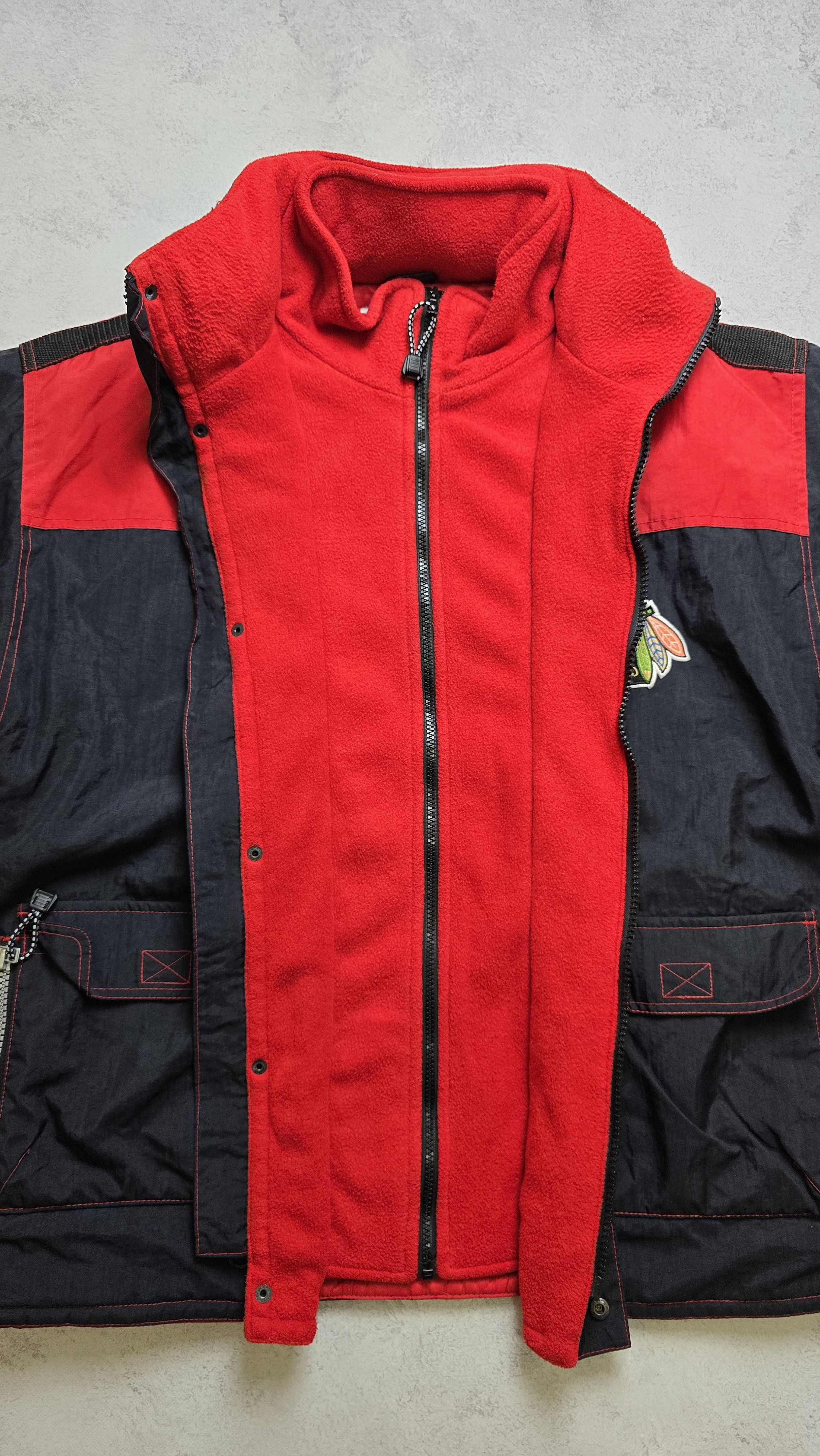 Champion VTG 90's Chicago Blackhawks Embroidered Zip Up Jacket Size US XL / EU 56 / 4 - 16 Thumbnail