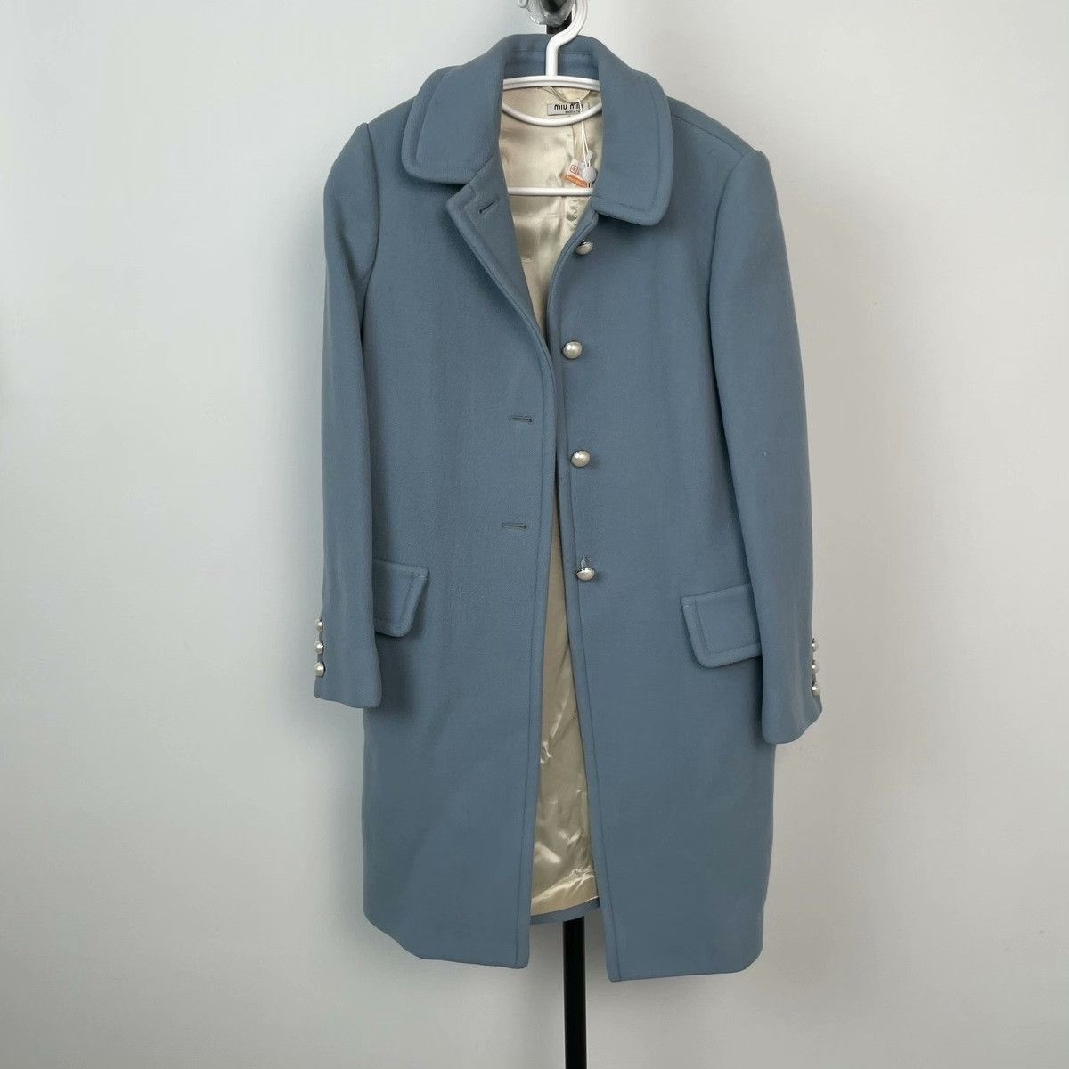 Miu Miu Miu Miu Blue Coat XS Women Size XS / US 0-2 / IT 36-38 - 1 Thumbnail
