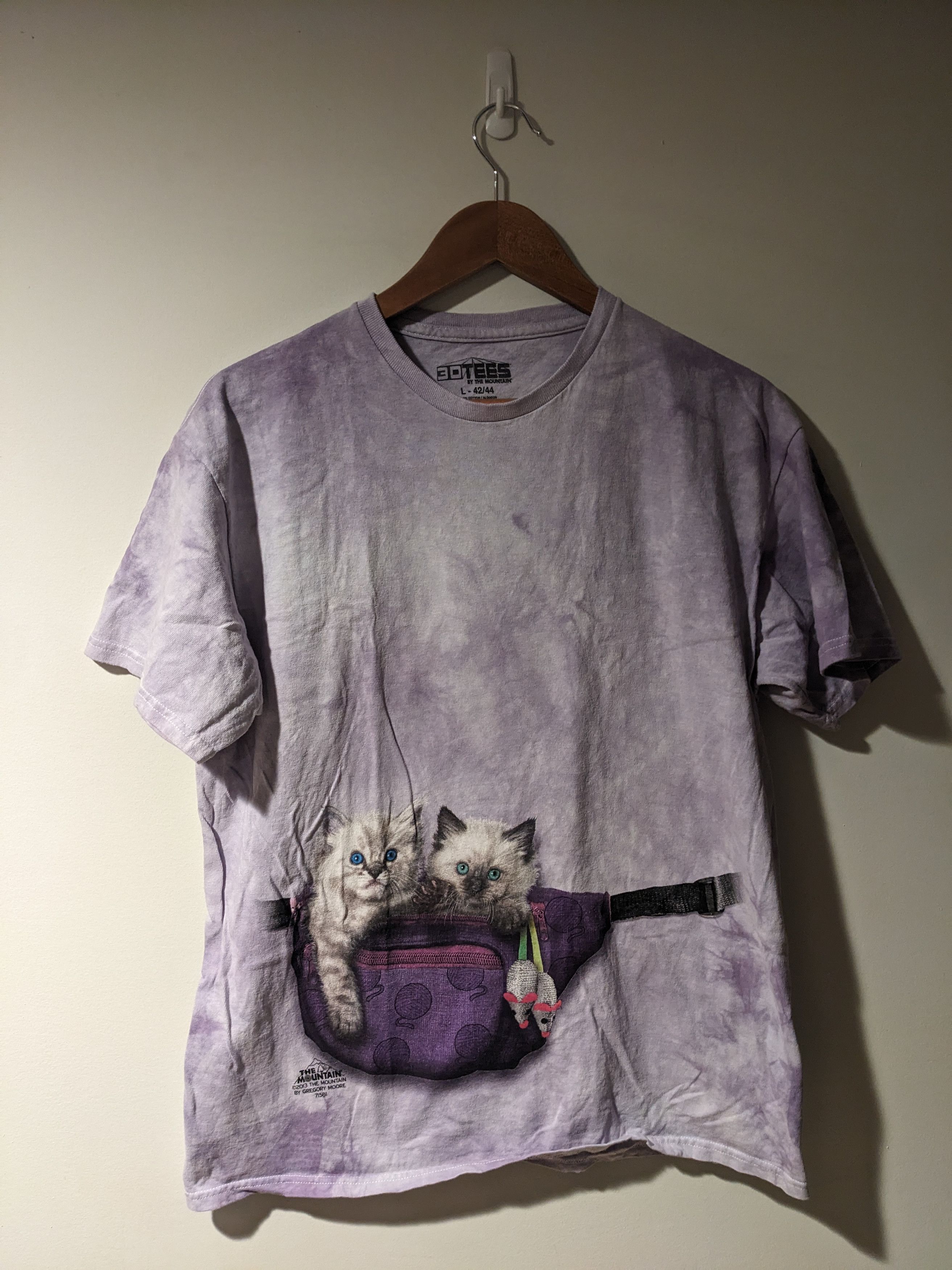 The Mountain × Vintage Vintage 2013 The Mountain Cat Animal Fanny Pack T-Shirt Size US L / EU 52-54 / 3 - 1 Thumbnail