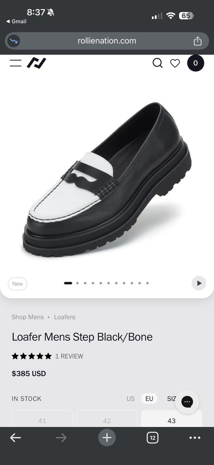 Other Rollie Nation Step Black/Bone Loafer Size US 10 / EU 43 - 5 Thumbnail