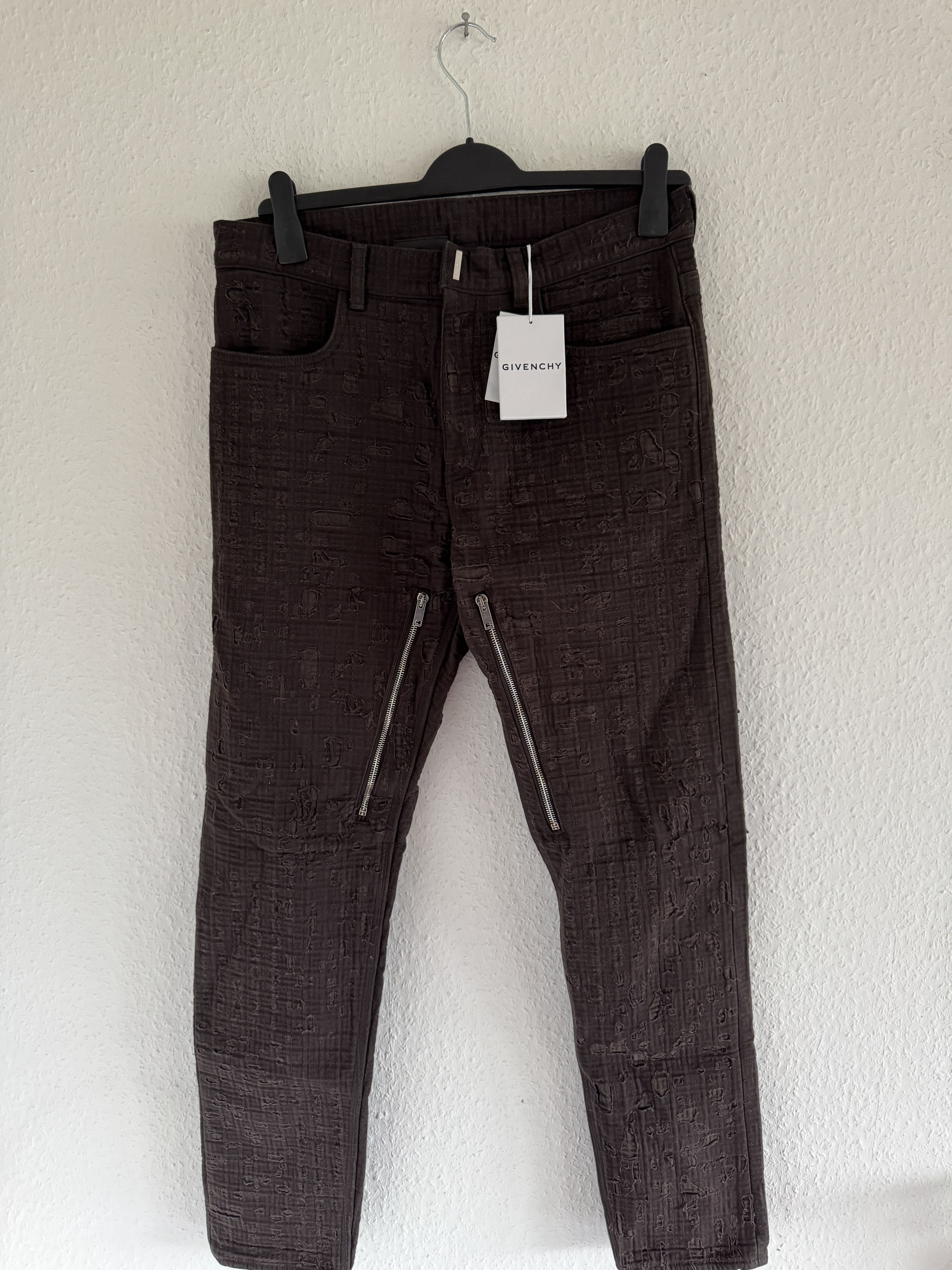 Givenchy Dark Brown 4G Boro Jeans Size US 33 - 13 Thumbnail