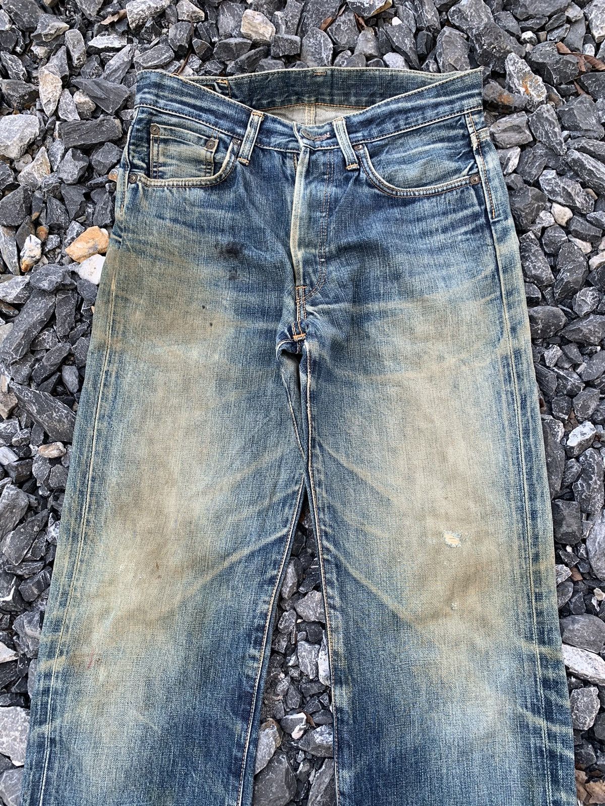 Edwin VINTAGE EDWIN 505SXXX MUDWASH RUSTY &FADED DISTRESSED DENIM Size US 29 - 6 Thumbnail