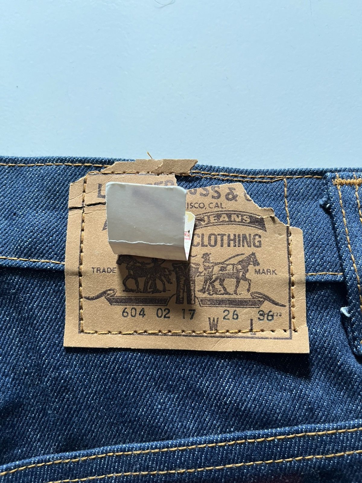 Levi's Vintage Clothing 1970s Levis 604 Big Bells indigo flare jeans NOS Size US 26 / EU 42 - 8 Thumbnail
