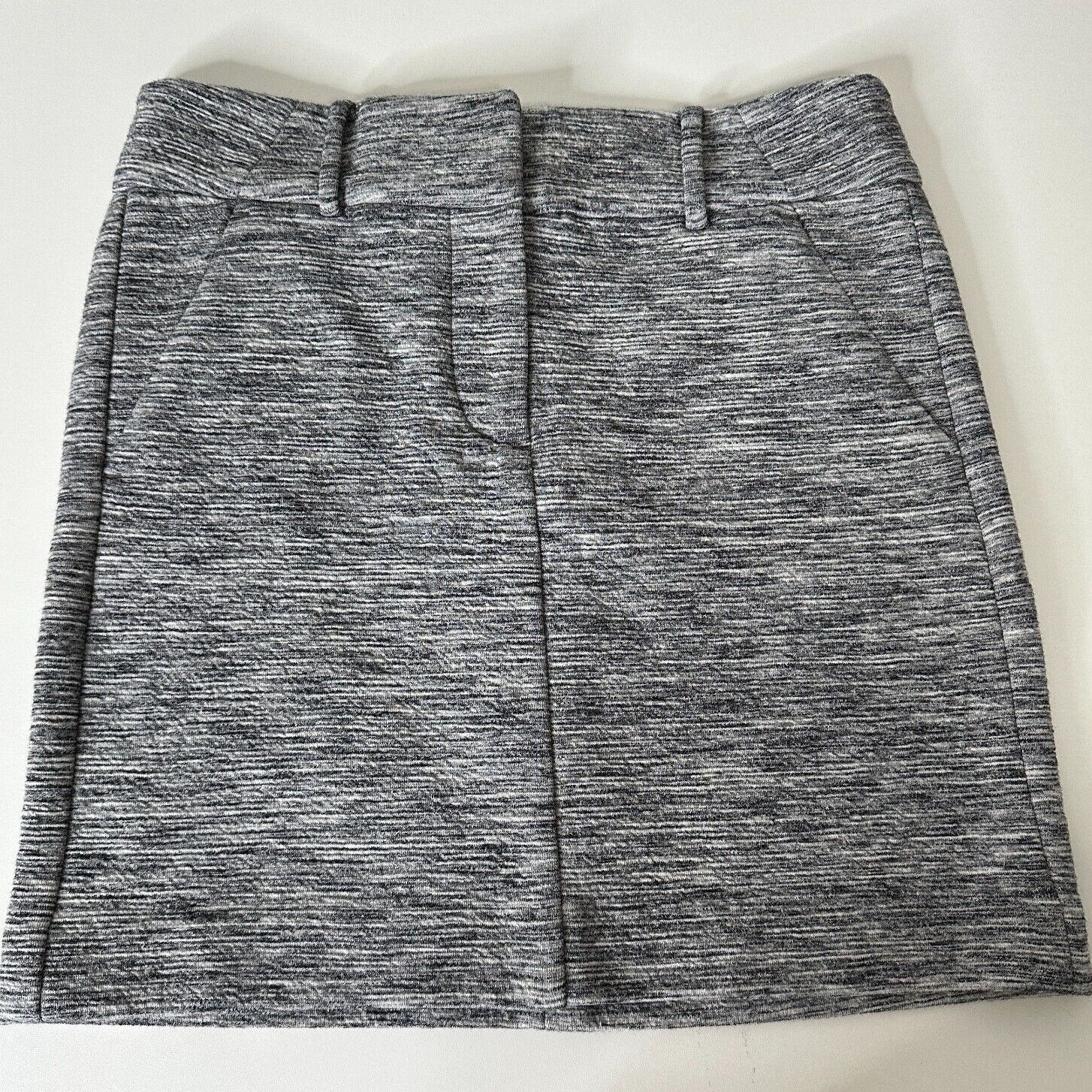 Loft NWT Loft Simone Heather Gray Mini Skirt Belt Loops Pockets Size 24" / US 00 / IT 34 - 1 Thumbnail