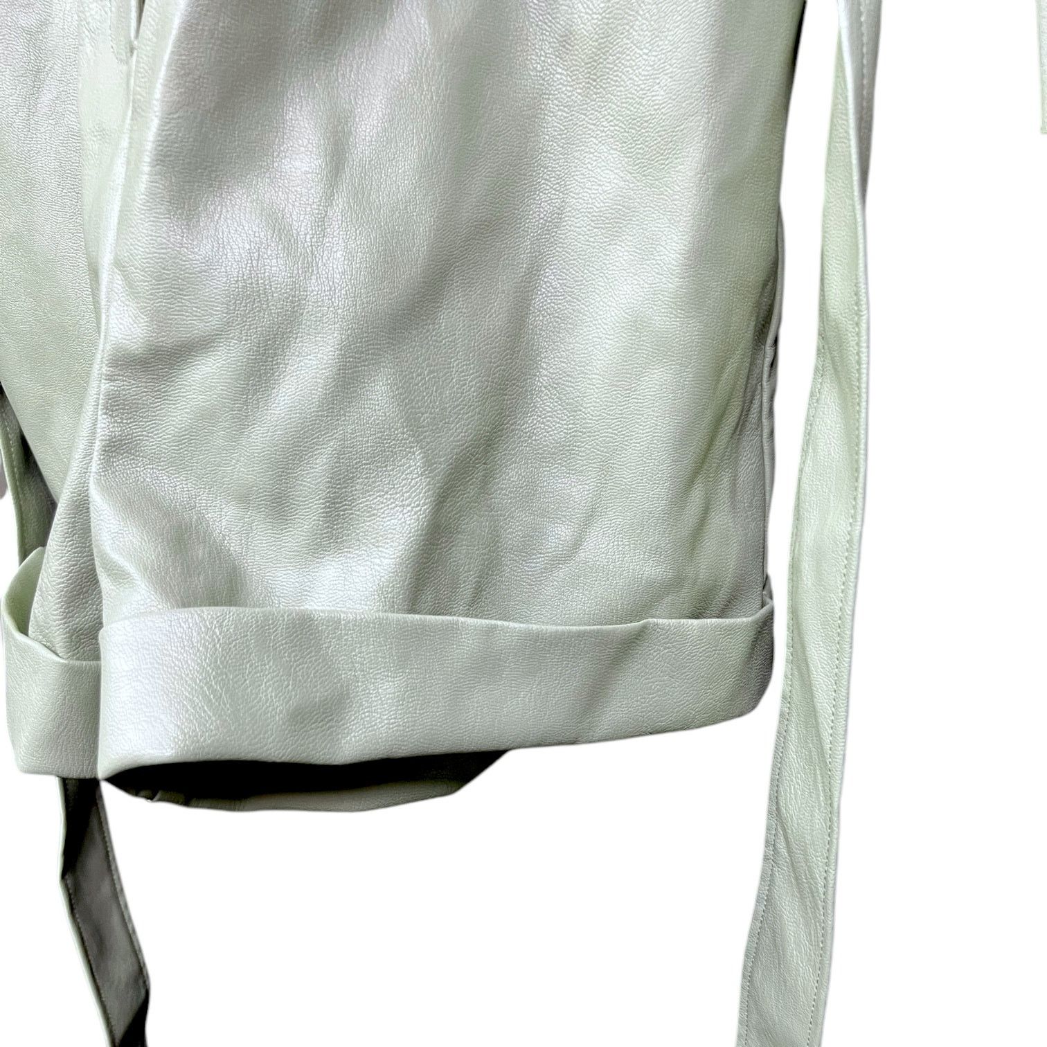 7 For All Mankind NWT 7 For All Mankind Sage Green Belted Faux Leather Romper Size 30" / US 8 / IT 44 - 7 Thumbnail