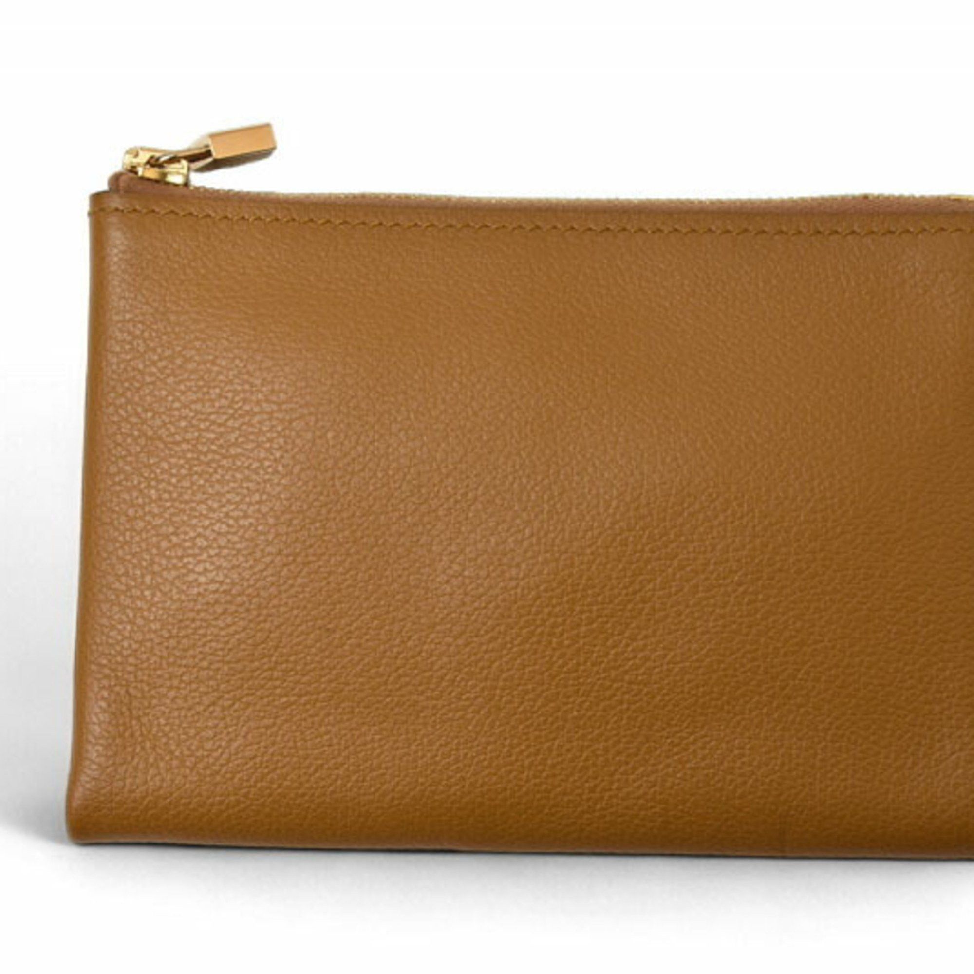 Hermès card case coin and mini pouch HERMES Flat Atou PM leather with D markings brown purple.