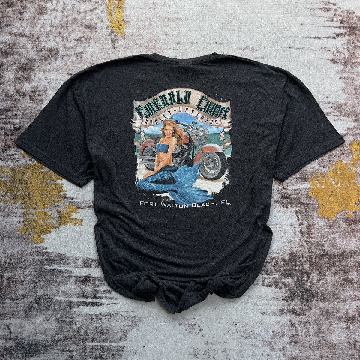 Harley Davidson VINTAGE HARLEY-DAVIDSON MERMAID BEACH GRAPHIC TEE BIG LOGO Size US XXL / EU 58 / 5 - 1 Thumbnail
