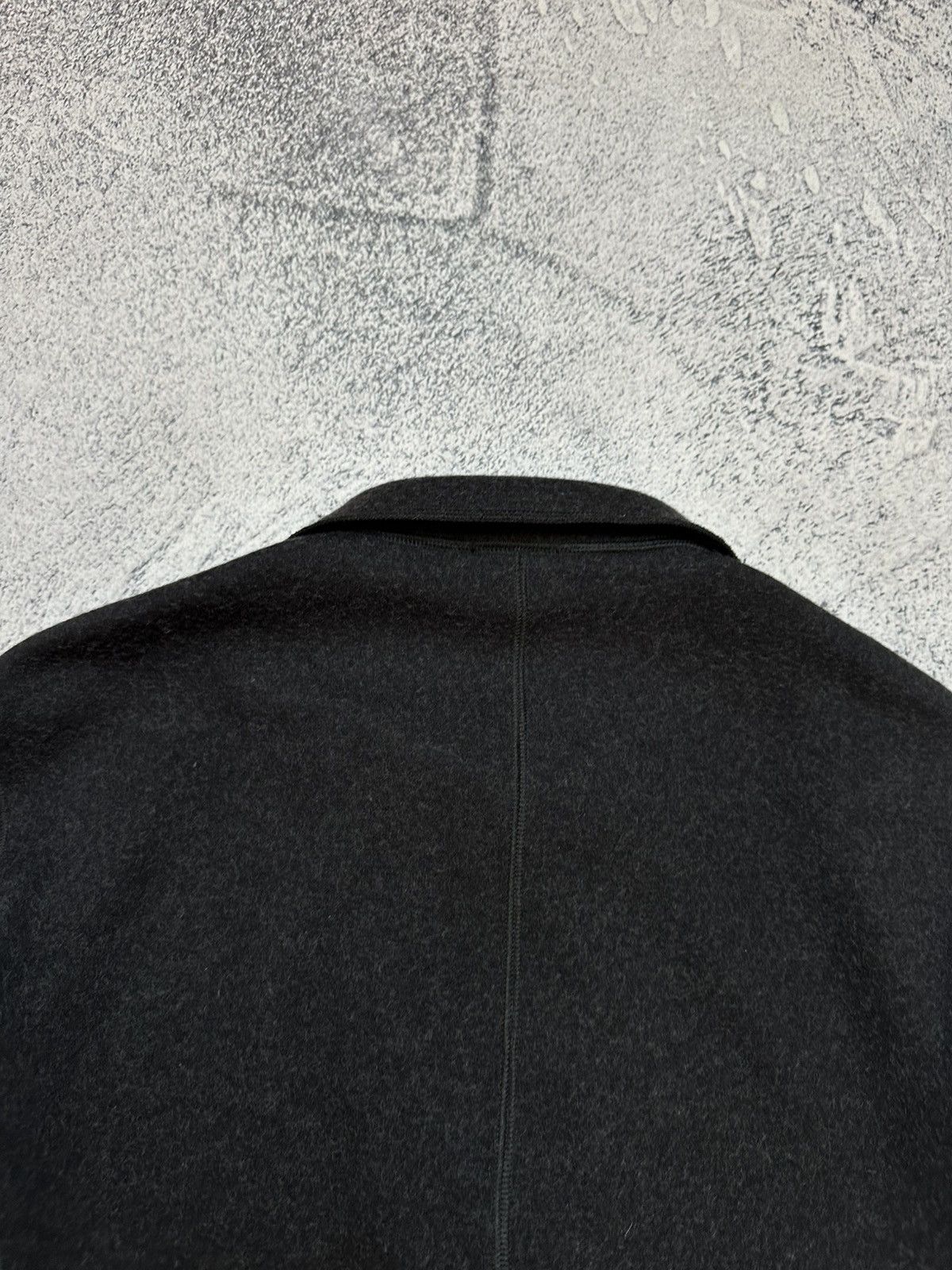 Comme des Garcons Giorgio Armani Unstructured Wool Jacket Asymmetric Military Size 42R - 19 Thumbnail