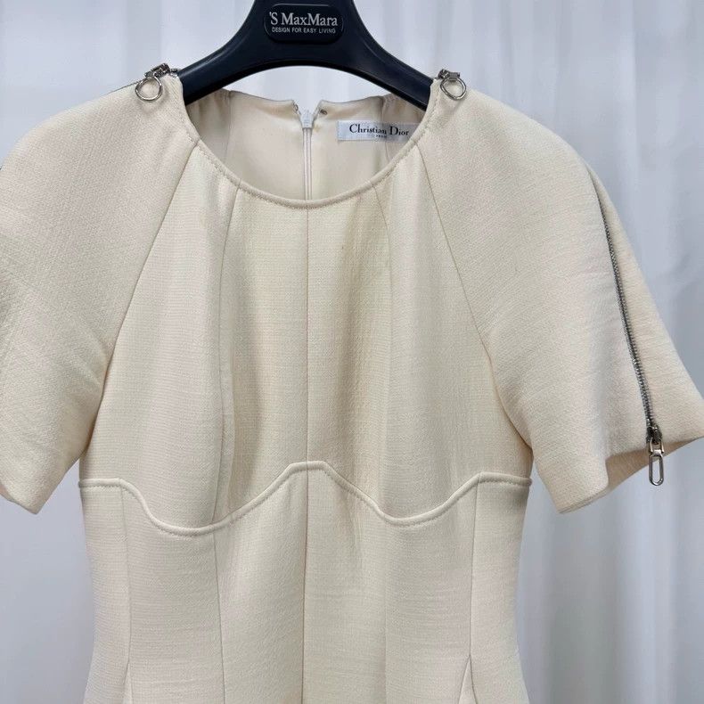 Dior Dior Beige zipper dress Size XXS / US 00 / IT 34 - 3 Thumbnail
