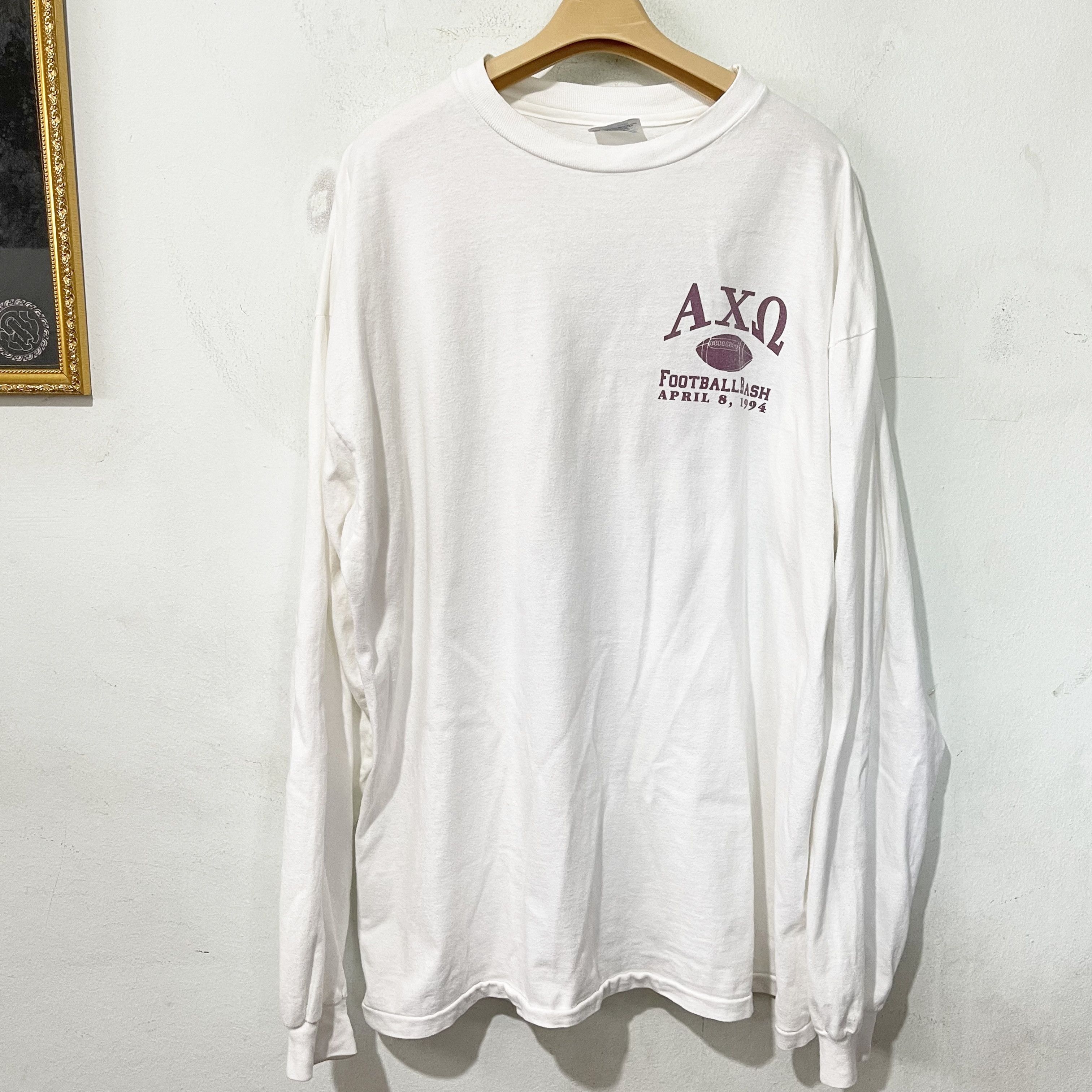 NCAA Vintage 90s Alpha Chi Omega Michigan T-Shirt Size US XL / EU 56 / 4 - 4 Thumbnail