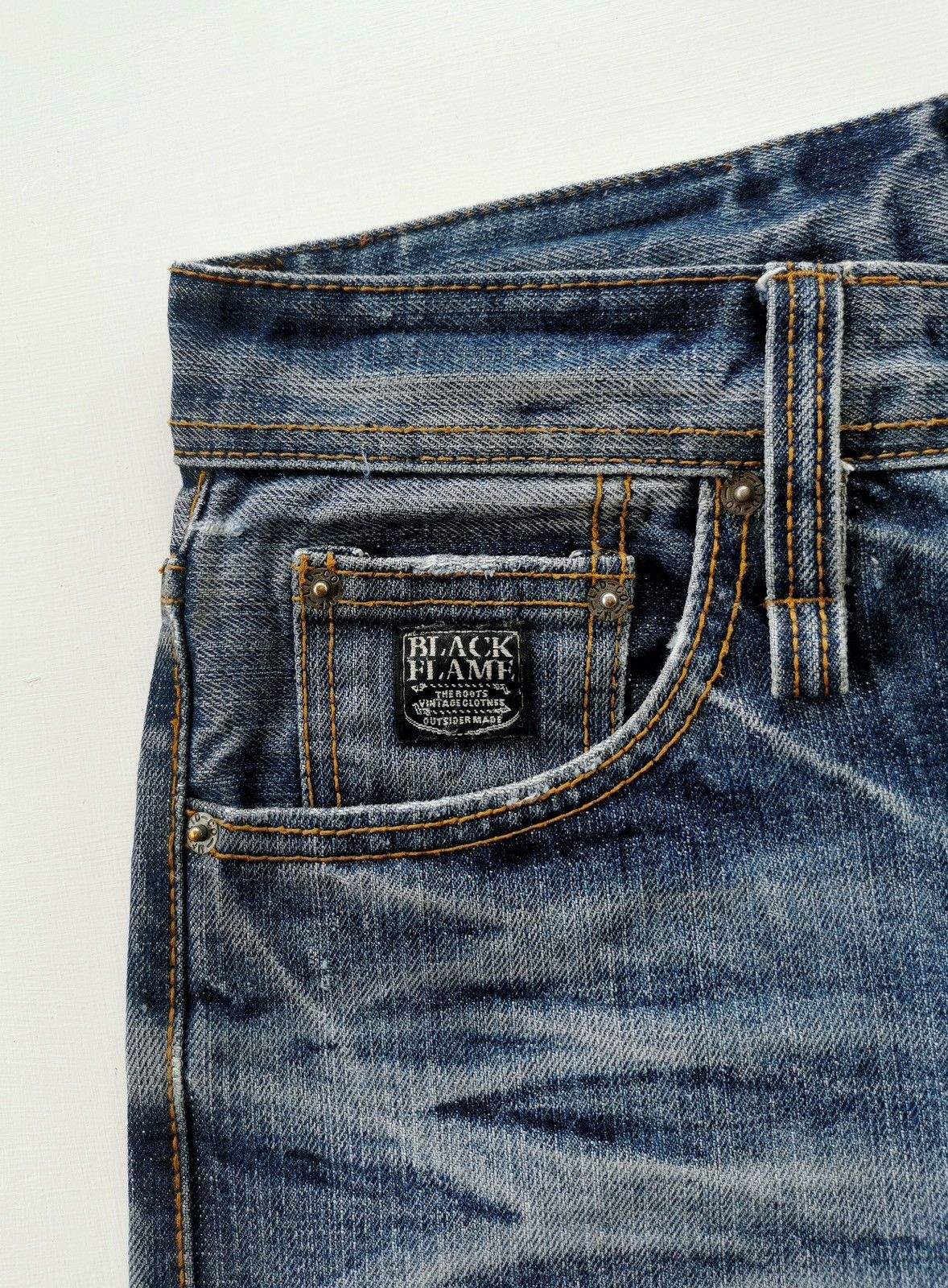 Kapital Black Flame Carpe Diem Selvedge Denim Jeans Size US 32 / EU 48 - 5 Thumbnail