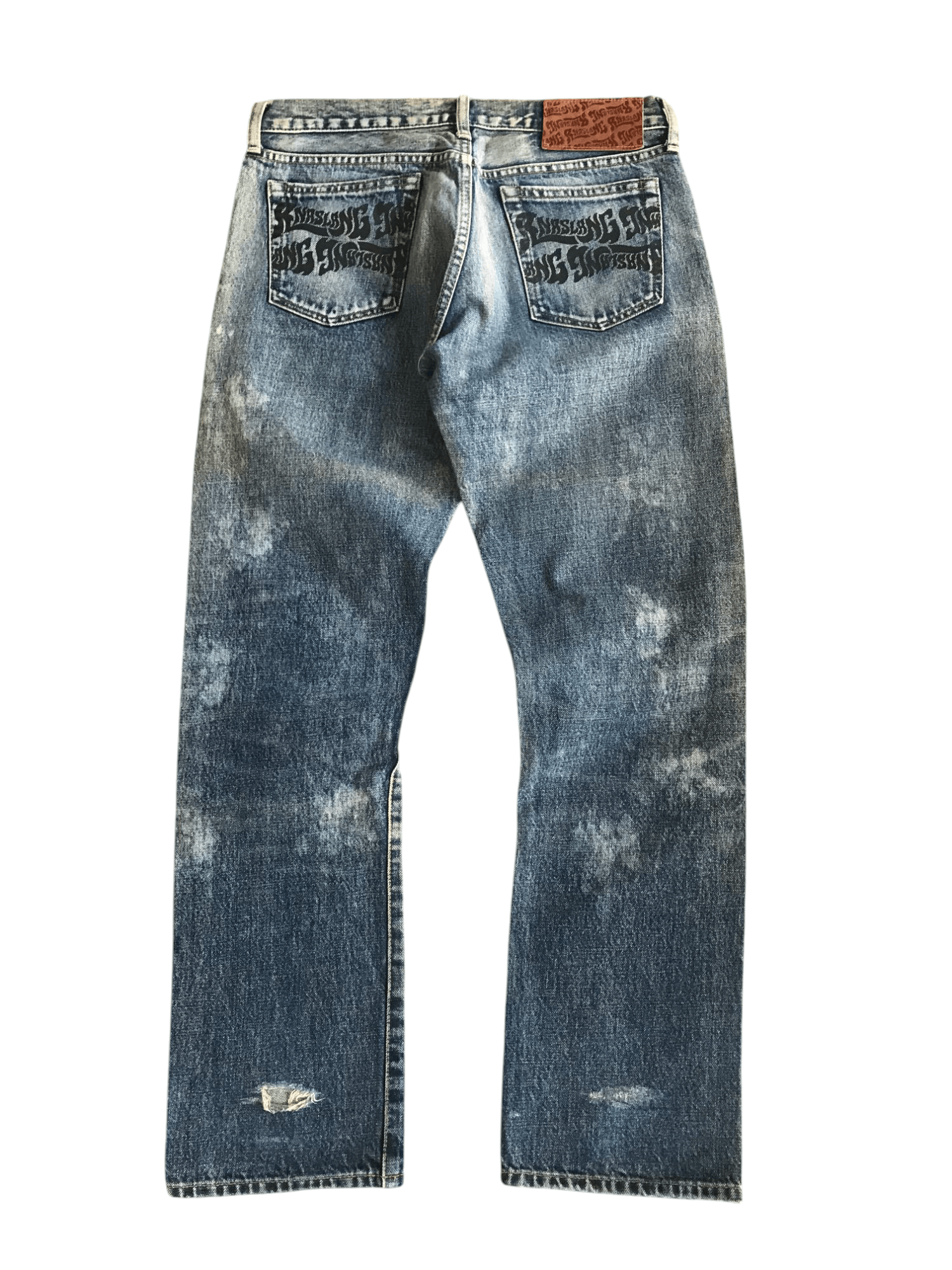 14th Addiction × Beauty Beast × Hysteric Glamour Y2K Japanese brand RNA SLANG distressed Patchwork Size US 31 - 2 Thumbnail