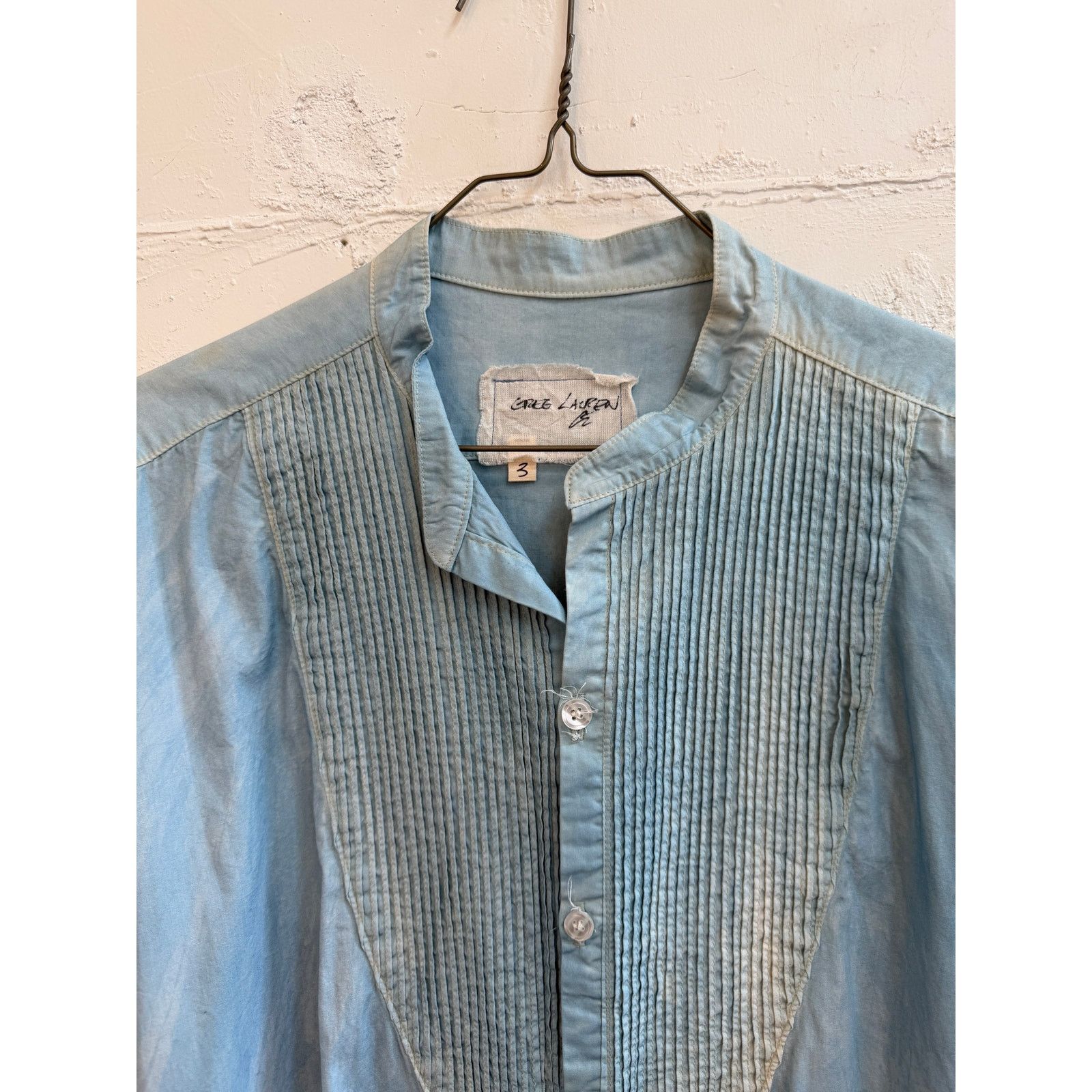 Greg Lauren Greg Lauren SAMPLE Classic Bib Long Studio Shirt Size US L / EU 52-54 / 3 - 2 Thumbnail