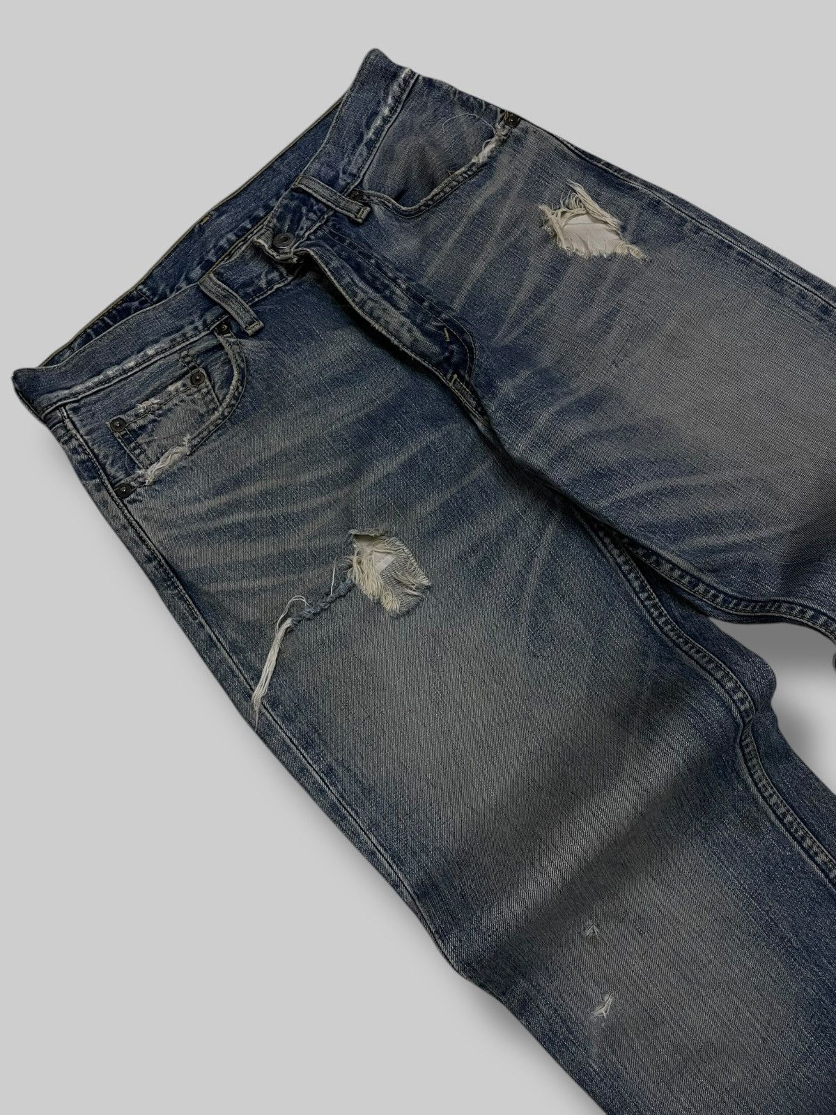 Levi's Vintage Clothing Vintage 1990s Designer Original Levis 502 Distressed Denim Size US 29 - 7 Thumbnail