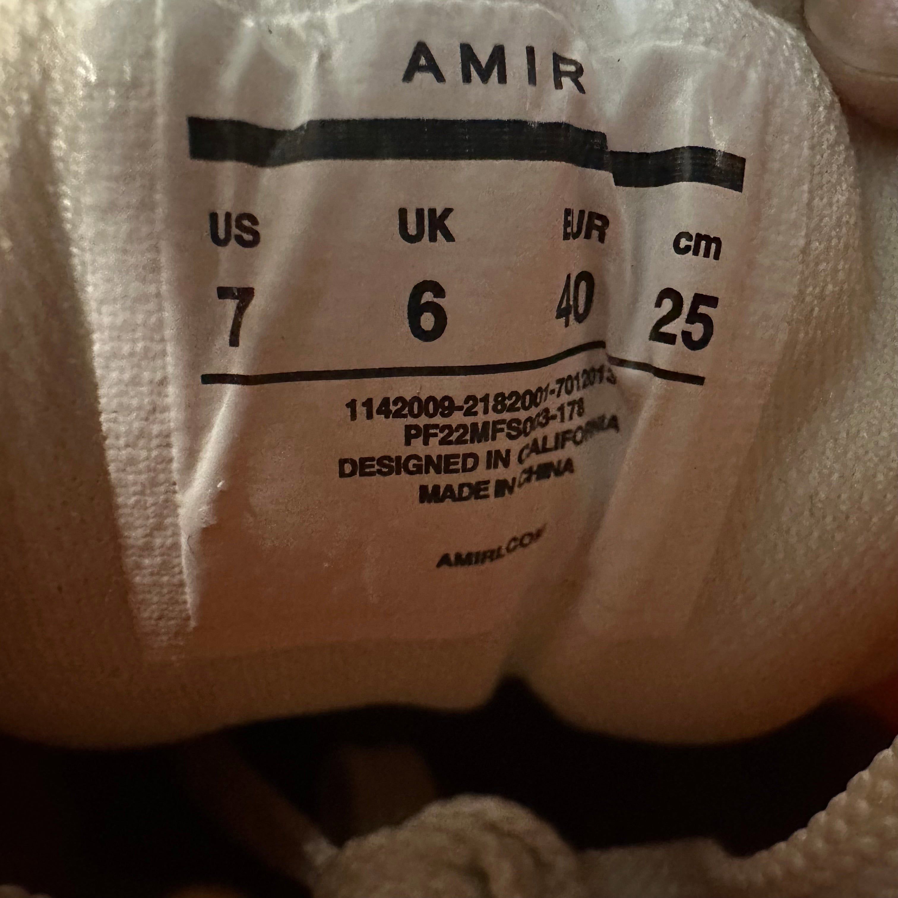 Amiri Amiri Orange Skeleton White Cream Sneaker Sz 7 (40) Size US 7 / EU 40 - 7 Thumbnail