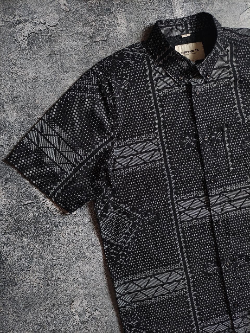 Carhartt Carhartt Men's Shirt – Size M – Black/Grey Tribal Pattern Size US M / EU 48-50 / 2 - 2 Thumbnail