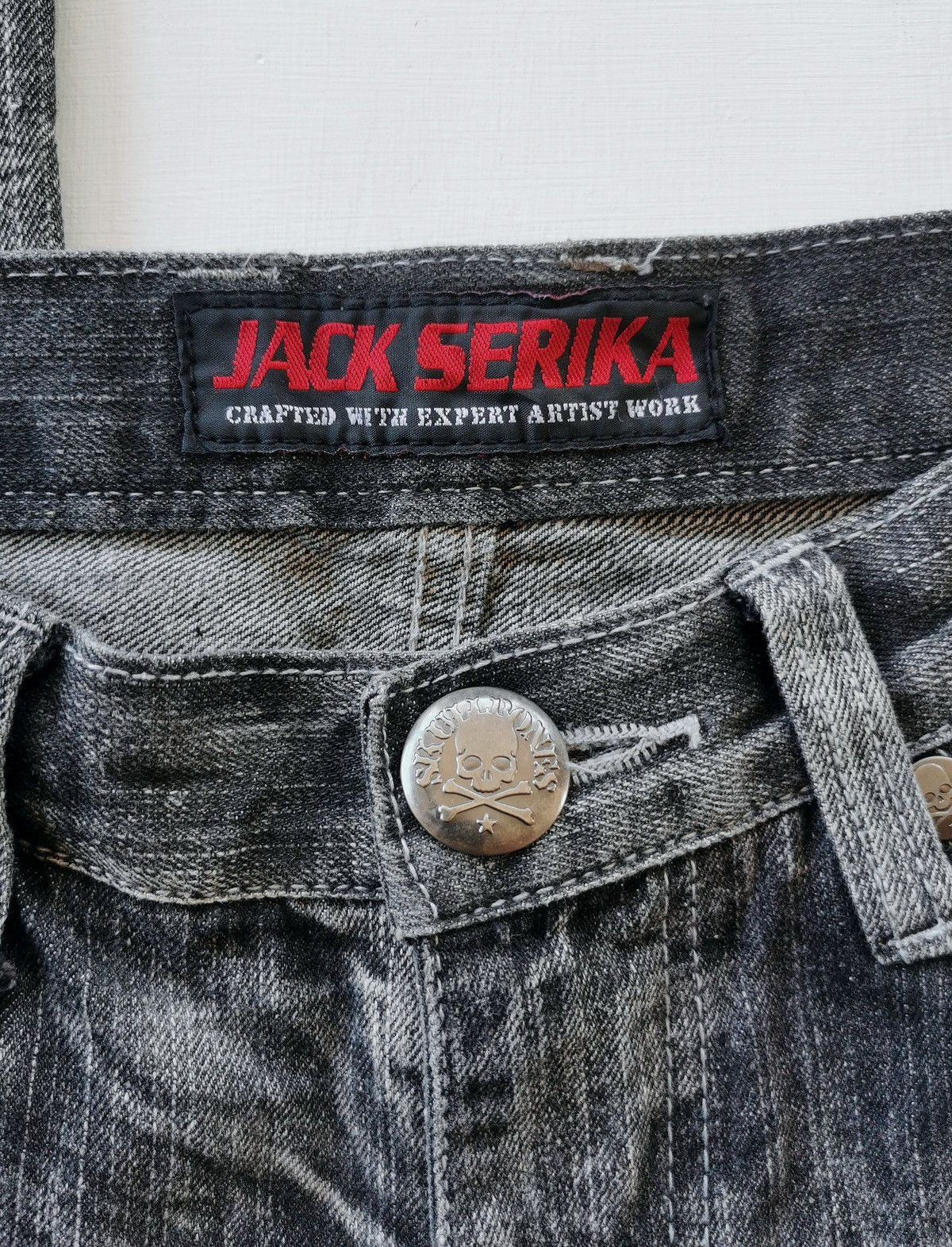 Japanese Brand Never Trust Woman Jack Serika Black Denim Jeans Size US 31 - 7 Thumbnail